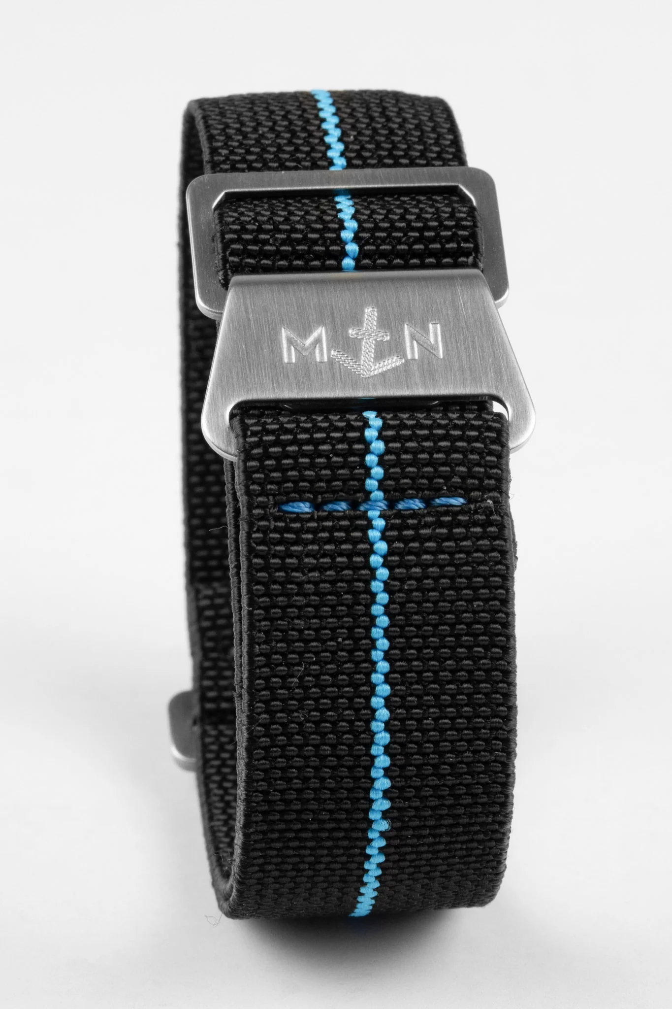 Erika's Originals BLACK OPS MN™ Strap with TURQUOISE Centerline - BRUSHED Hardware - Image 3