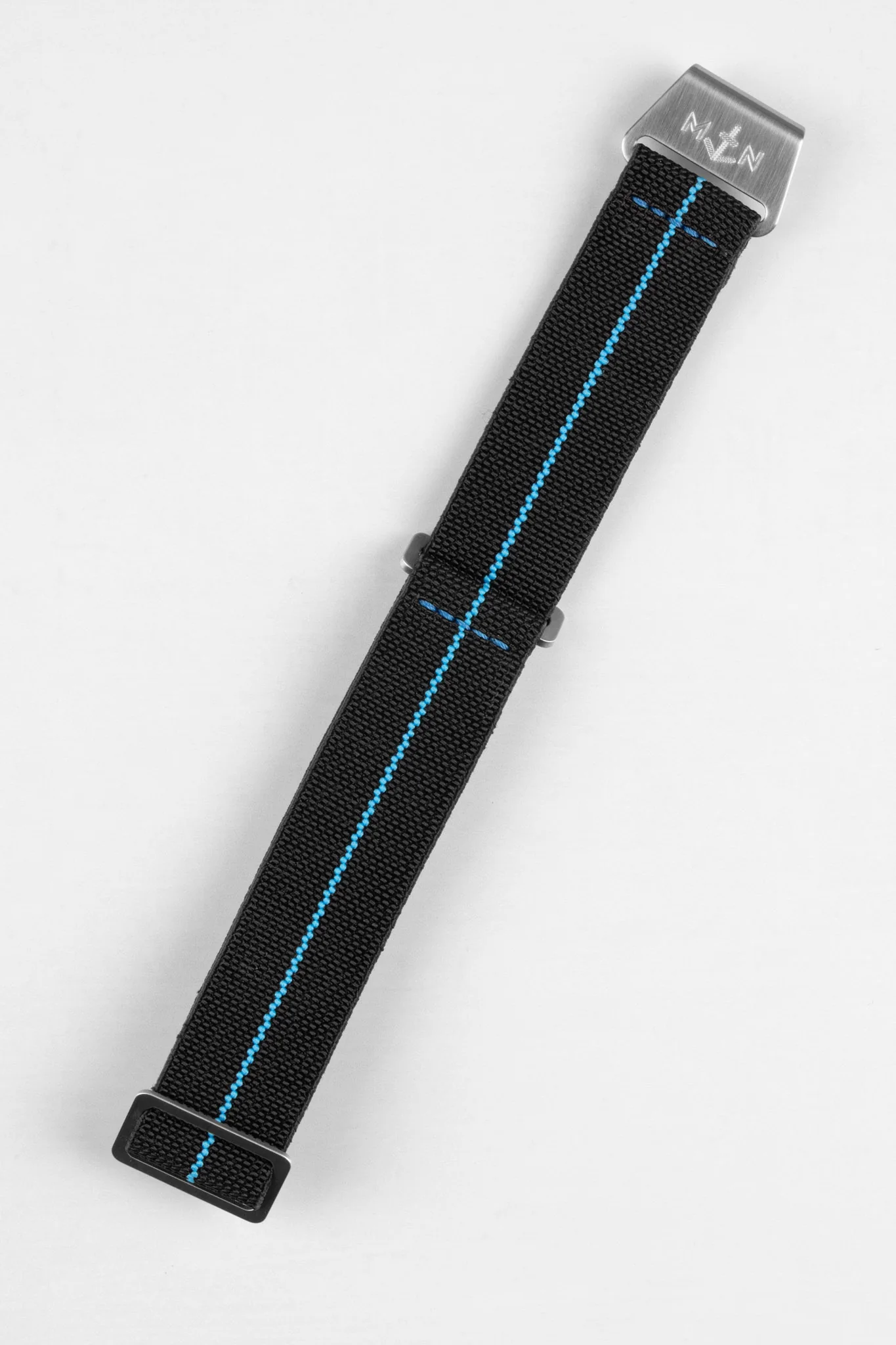 Erika's Originals BLACK OPS MN™ Strap with TURQUOISE Centerline - BRUSHED Hardware - Image 5
