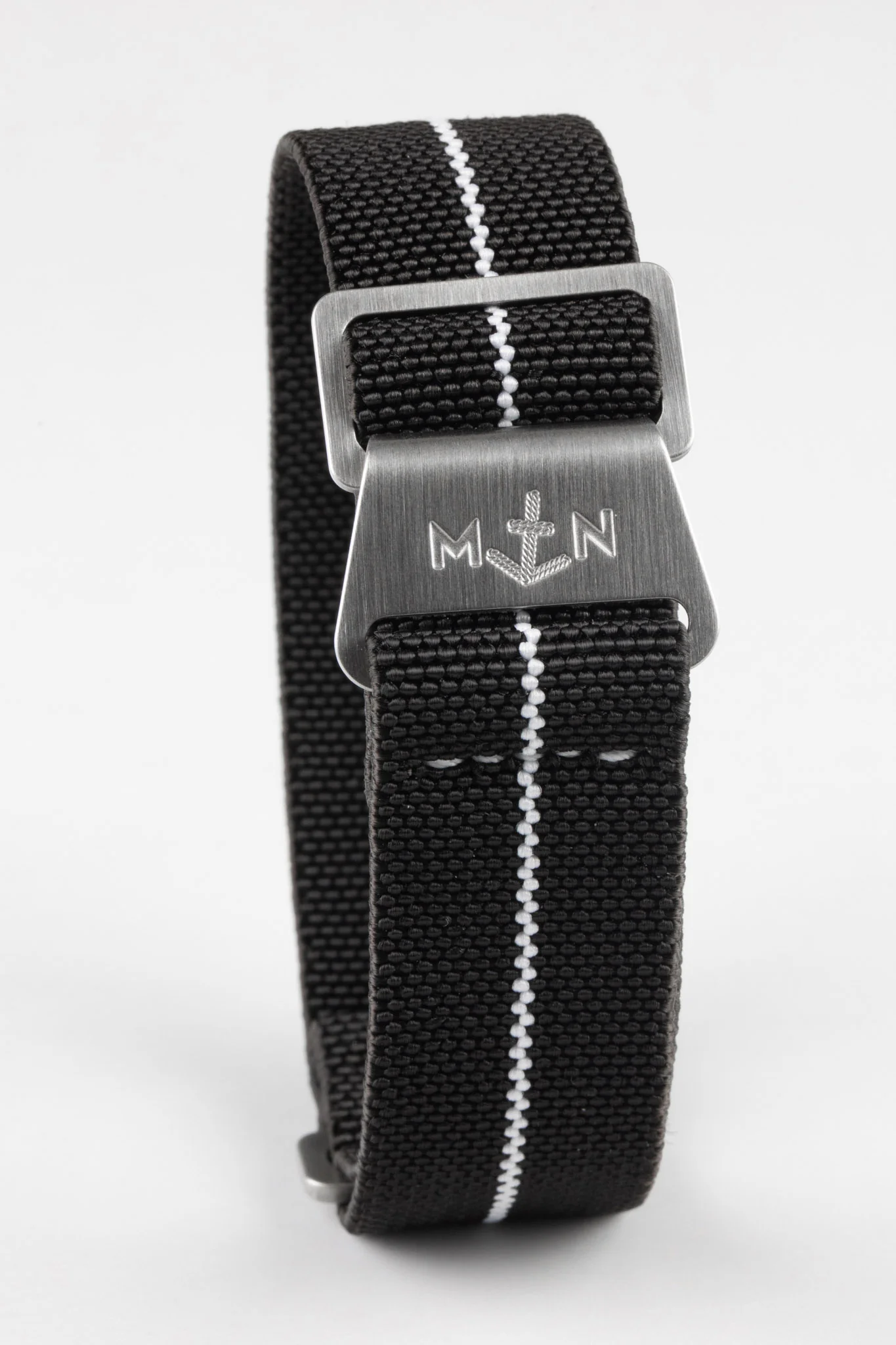 Erika's Originals BLACK OPS MN™ Strap with WHITE Centerline - BRUSHED Hardware - Image 3