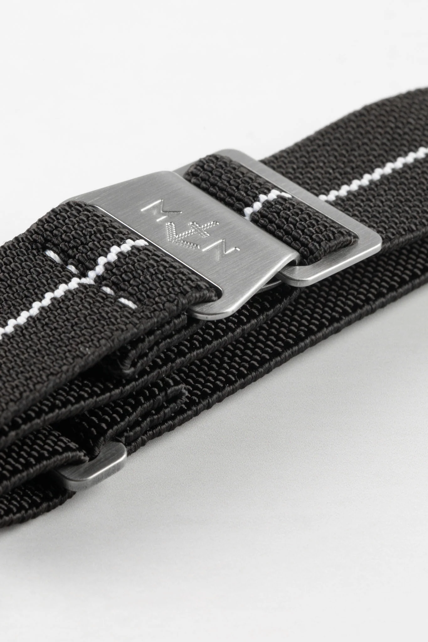 Erika's Originals BLACK OPS MN™ Strap with WHITE Centerline - BRUSHED Hardware - Image 5