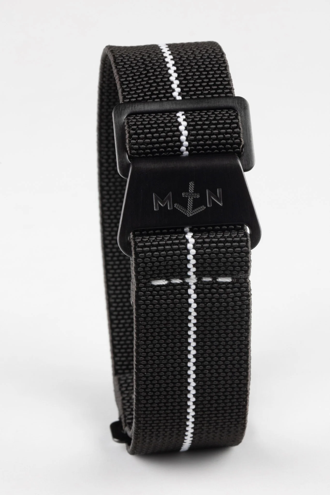 Erika's Originals BLACK OPS MN™ Strap with WHITE Centerline - BLACK Hardware - Image 3