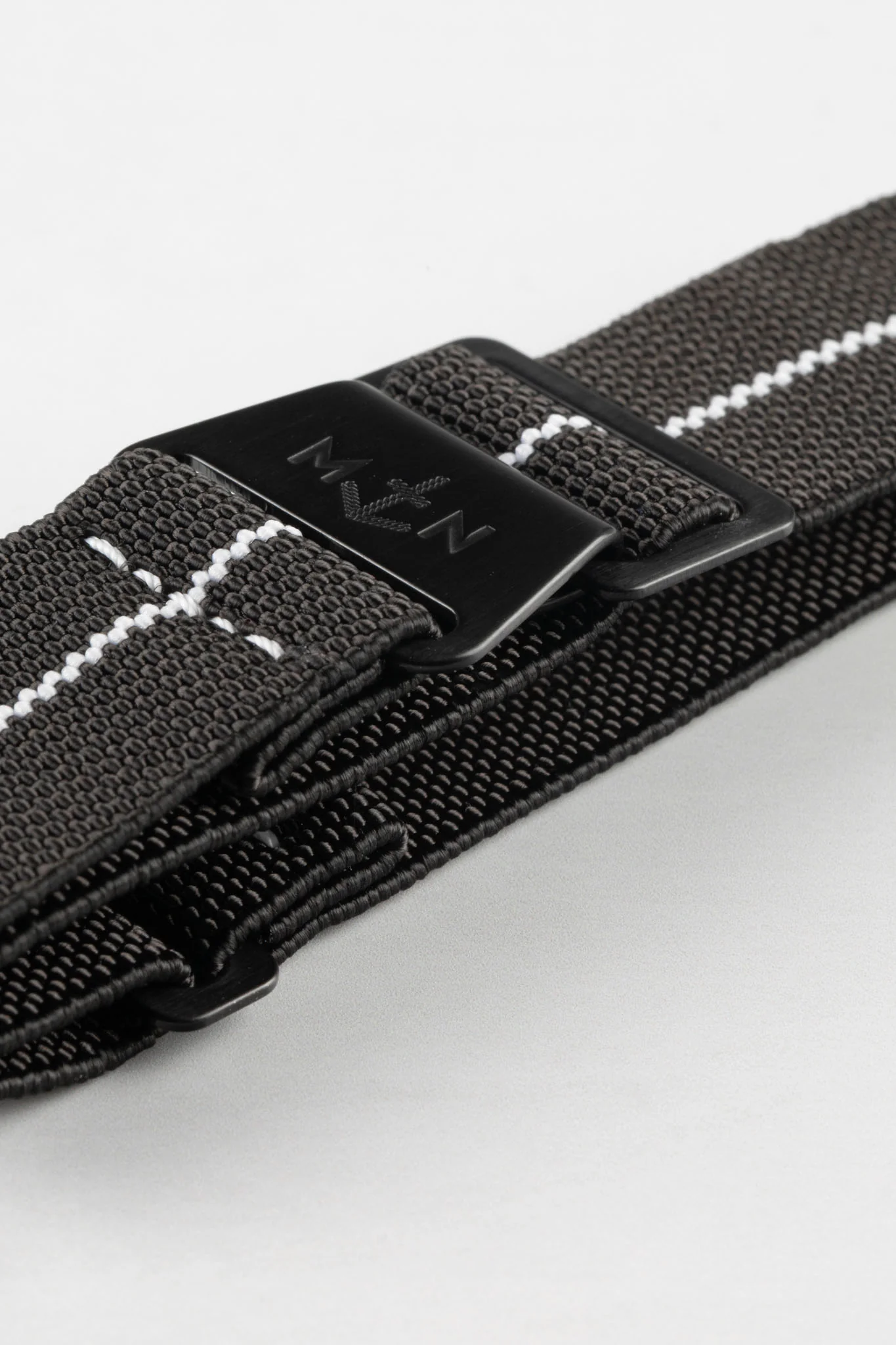 Erika's Originals BLACK OPS MN™ Strap with WHITE Centerline - BLACK Hardware - Image 5