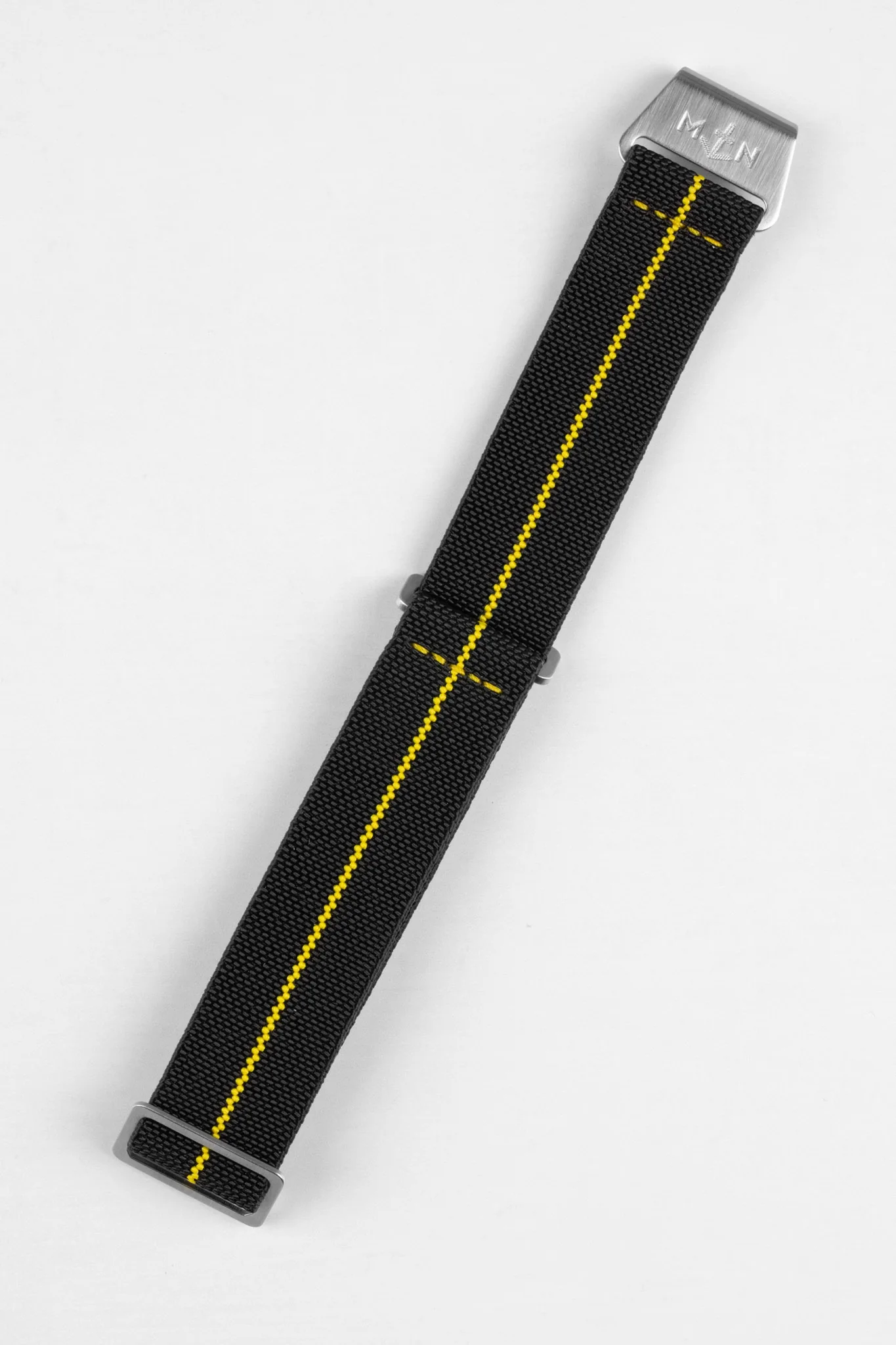 Erika's Originals BLACK OPS MN™ Strap with YELLOW Centerline - BRUSHED Hardware - Image 5