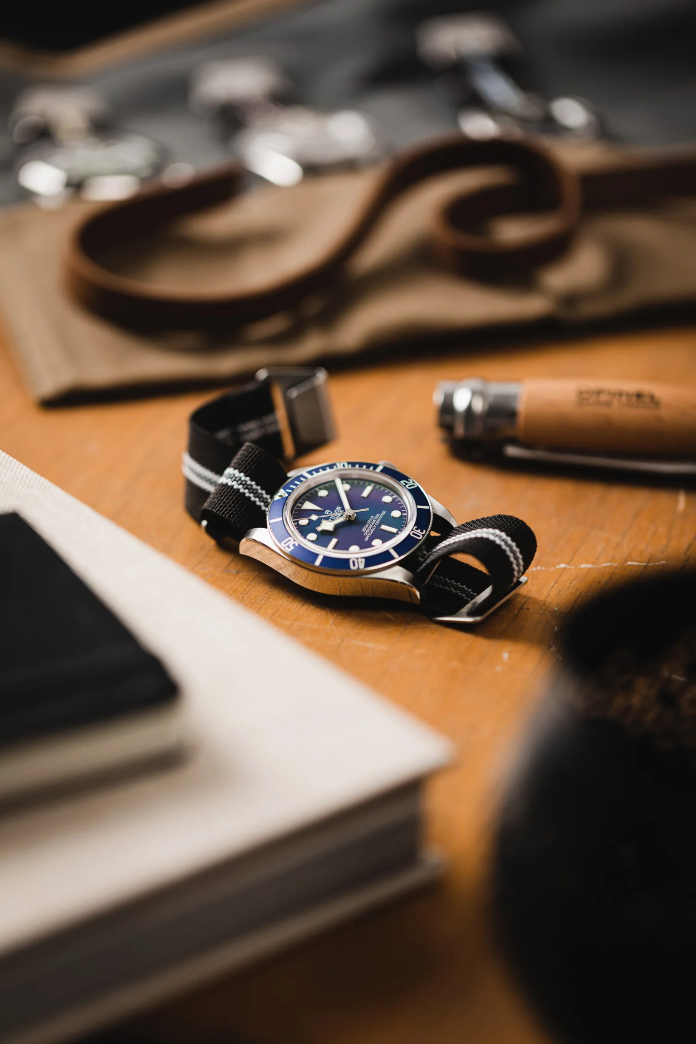 Erika's Originals CORSA MN™ Strap with GREY Centerline - BRUSHED Hardware - Image 4