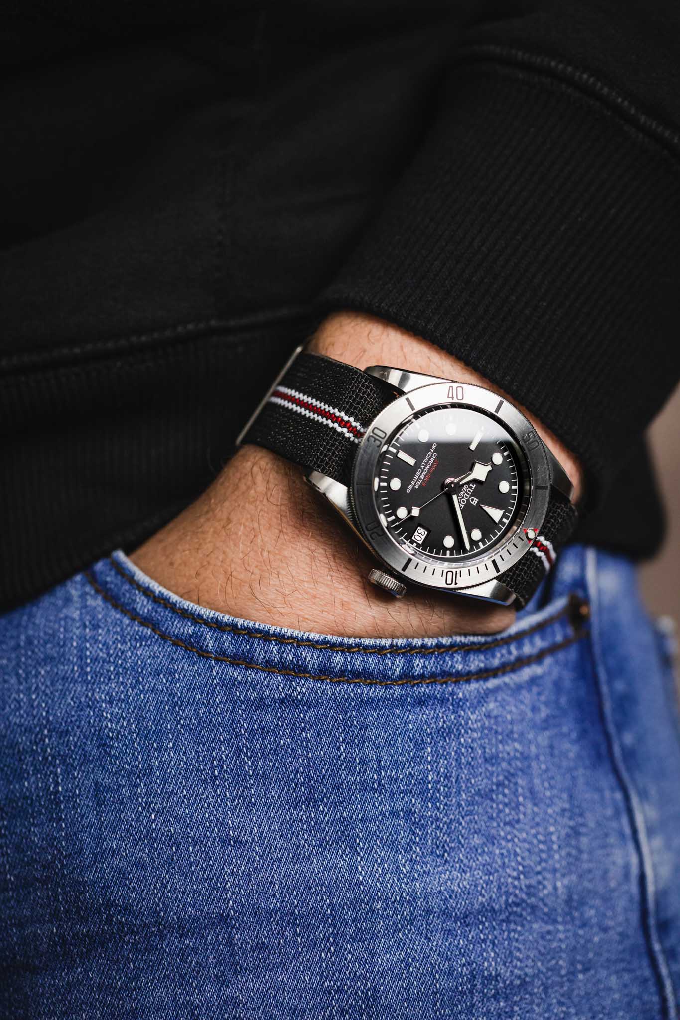 Erika's Originals CORSA MN™ Strap with RED Centerline - BRUSHED Hardware - Image 6