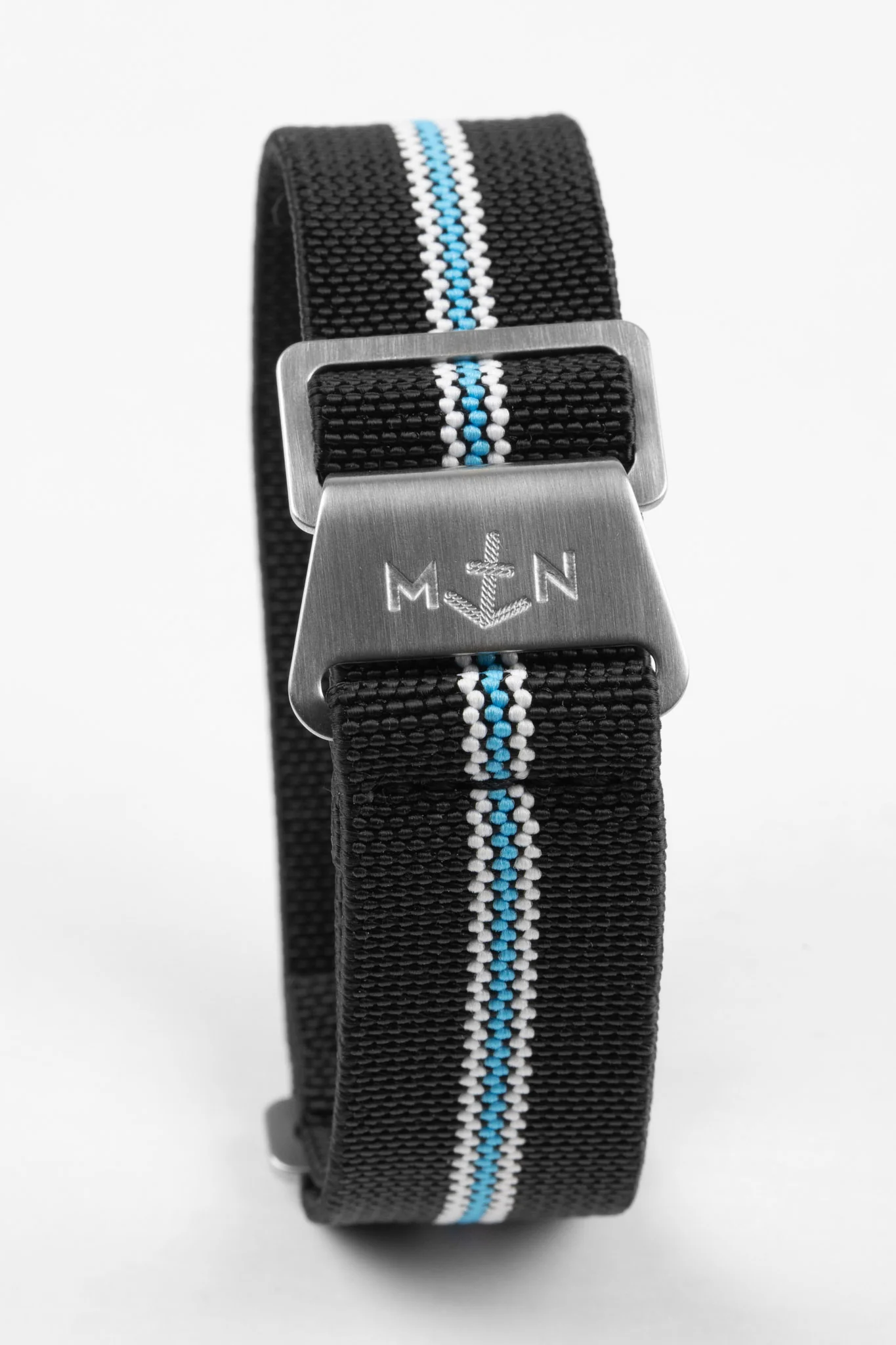 Erika's Originals CORSA MN™ Strap with TURQUOISE Centerline - BRUSHED Hardware - Image 3