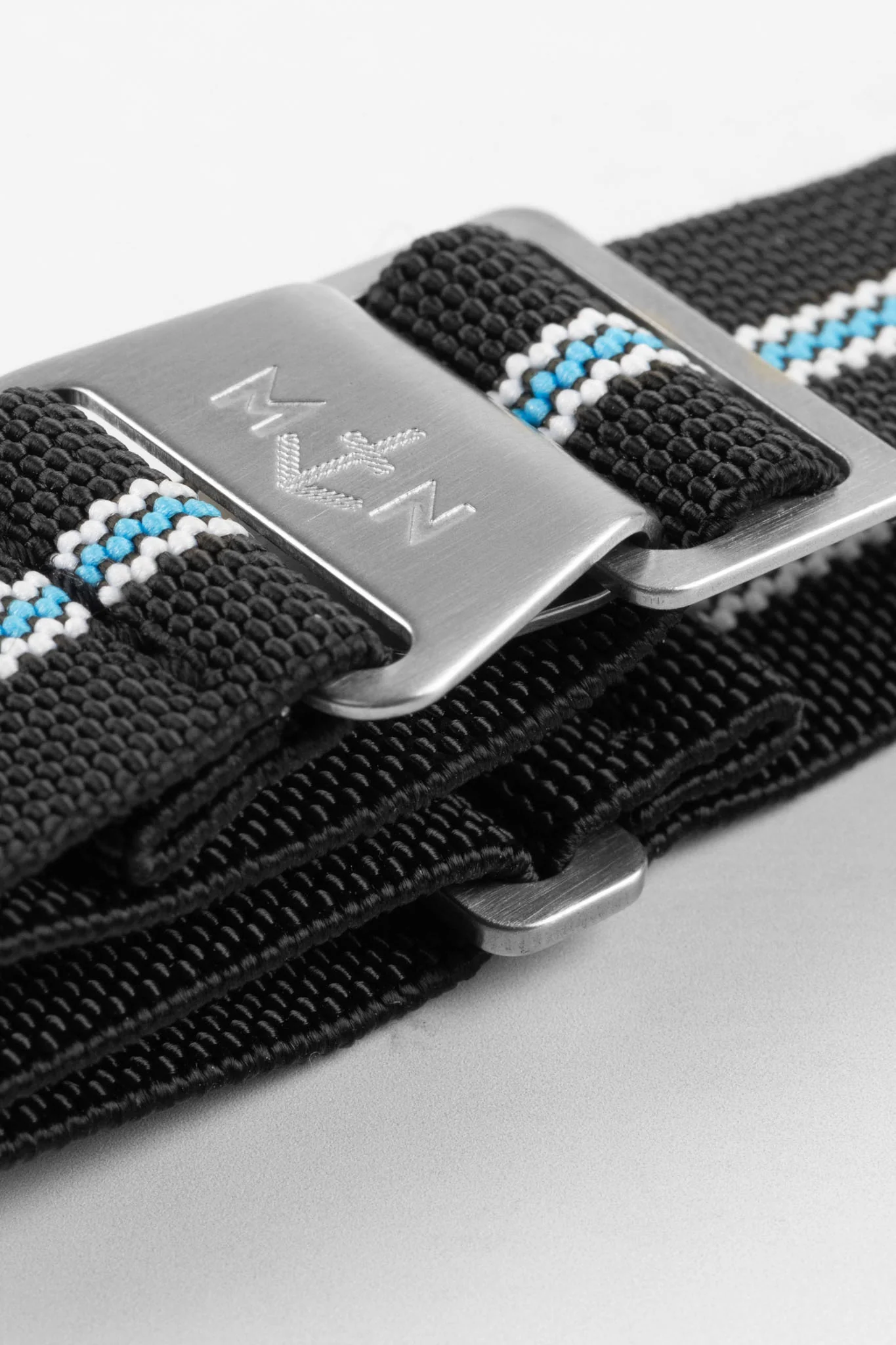 Erika's Originals CORSA MN™ Strap with TURQUOISE Centerline - BRUSHED Hardware - Image 5