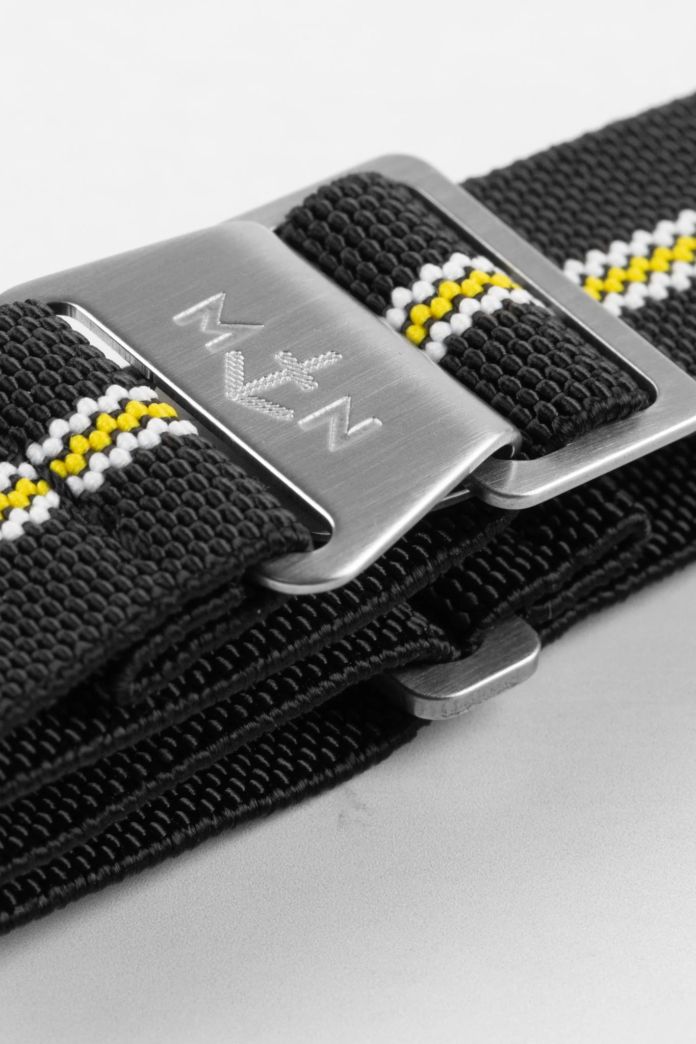 Erika's Originals CORSA MN™ Strap with YELLOW Centerline - BRUSHED Hardware - Image 5
