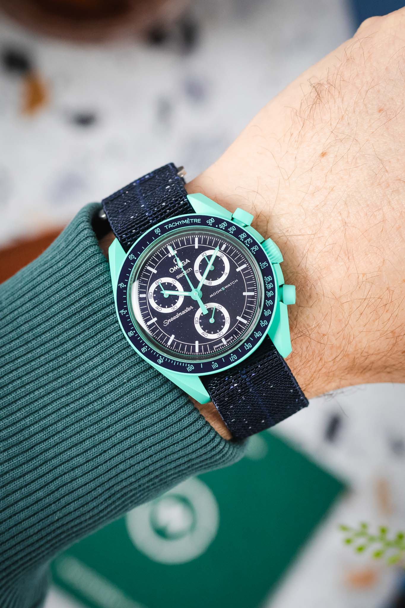 Erika's Originals INDIGO DENIM MN™ Strap in TWO-TONE DENIM - BRUSHED Hardware - Image 2