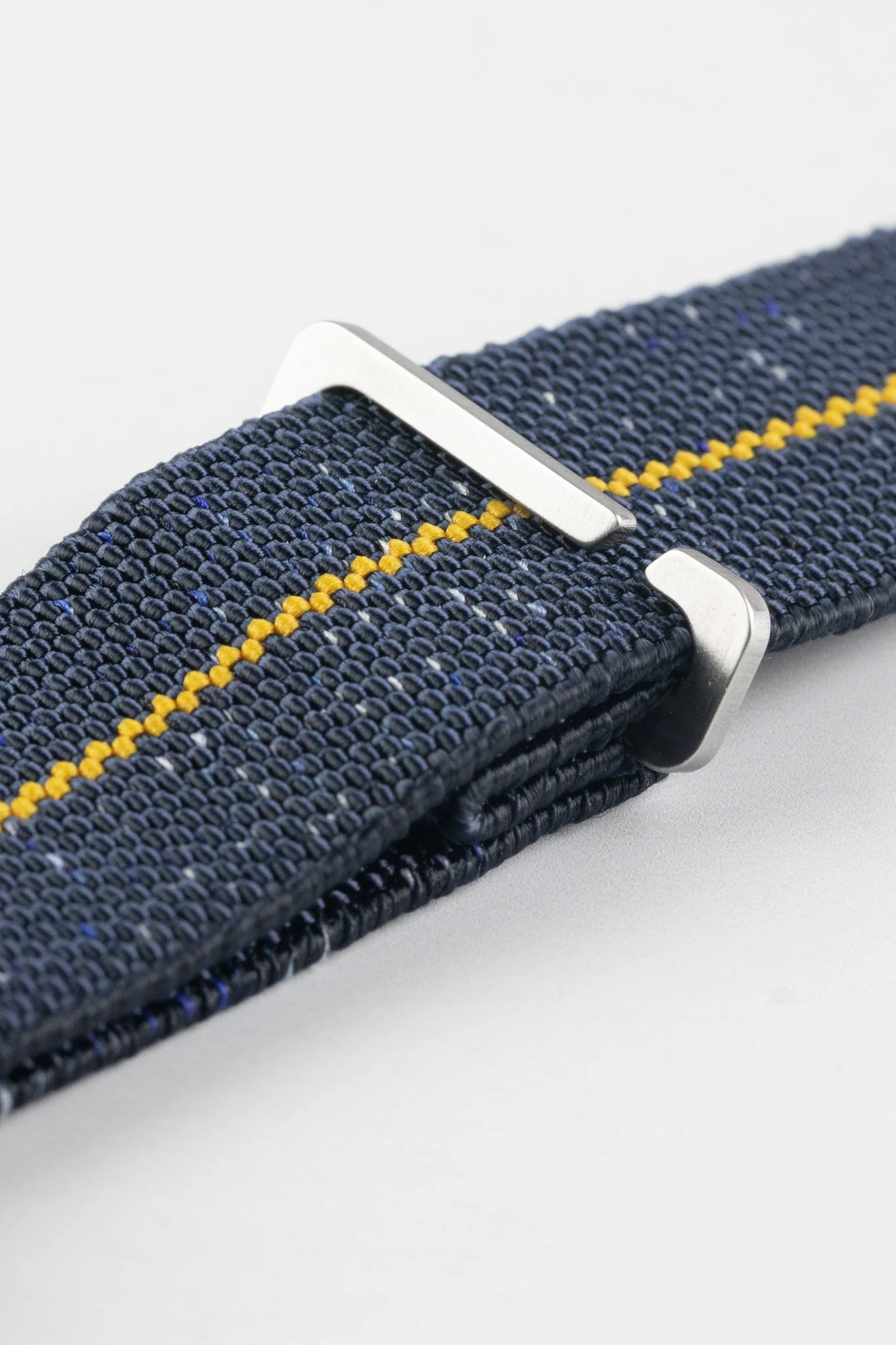 Erika's Originals INDIGO DENIM MN™ Strap with MUSTARD Centerline - BRUSHED Hardware - Image 7