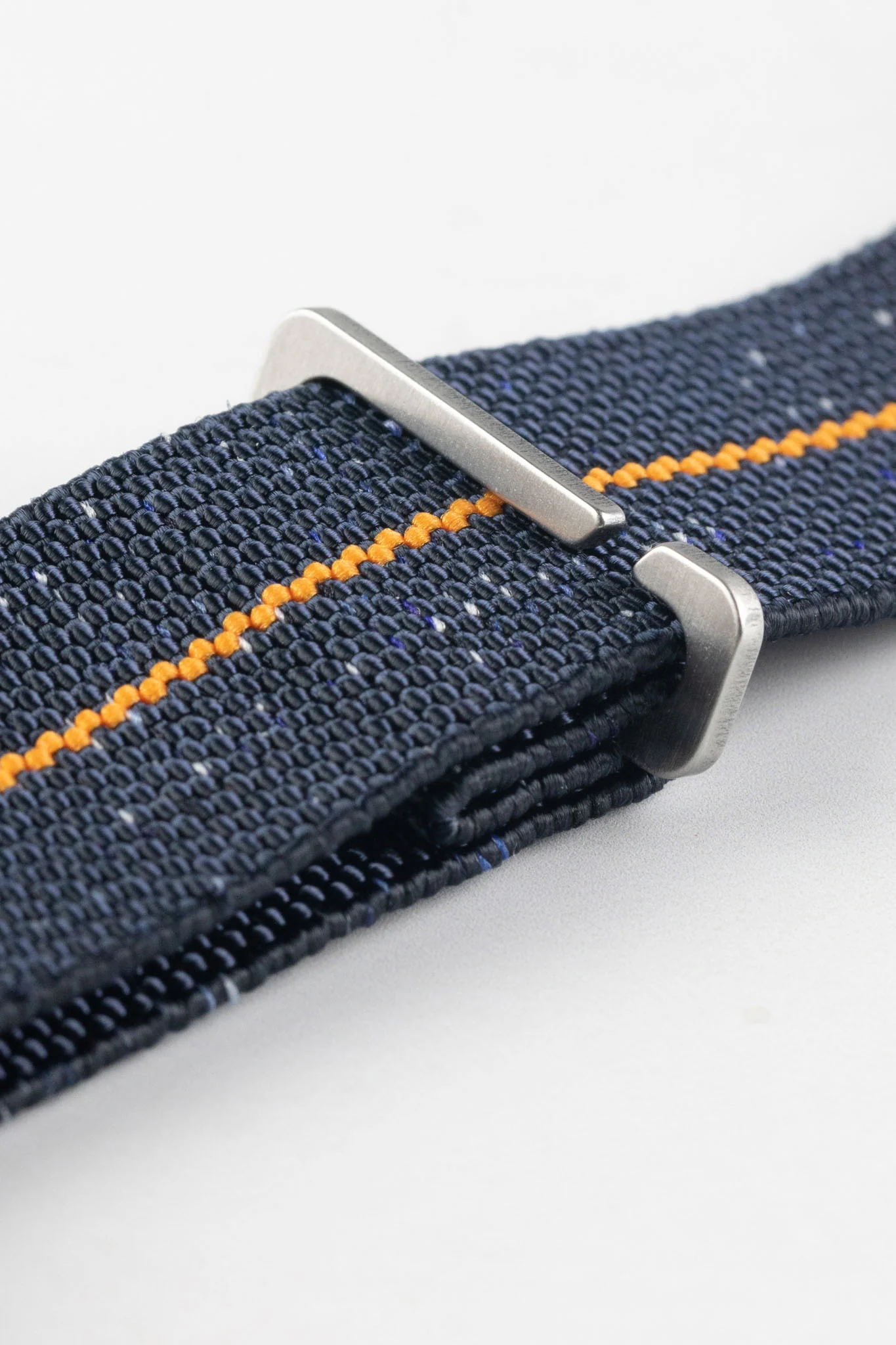 Erika's Originals INDIGO DENIM MN™ Strap with ORANGE Centerline - BRUSHED Hardware - Image 7