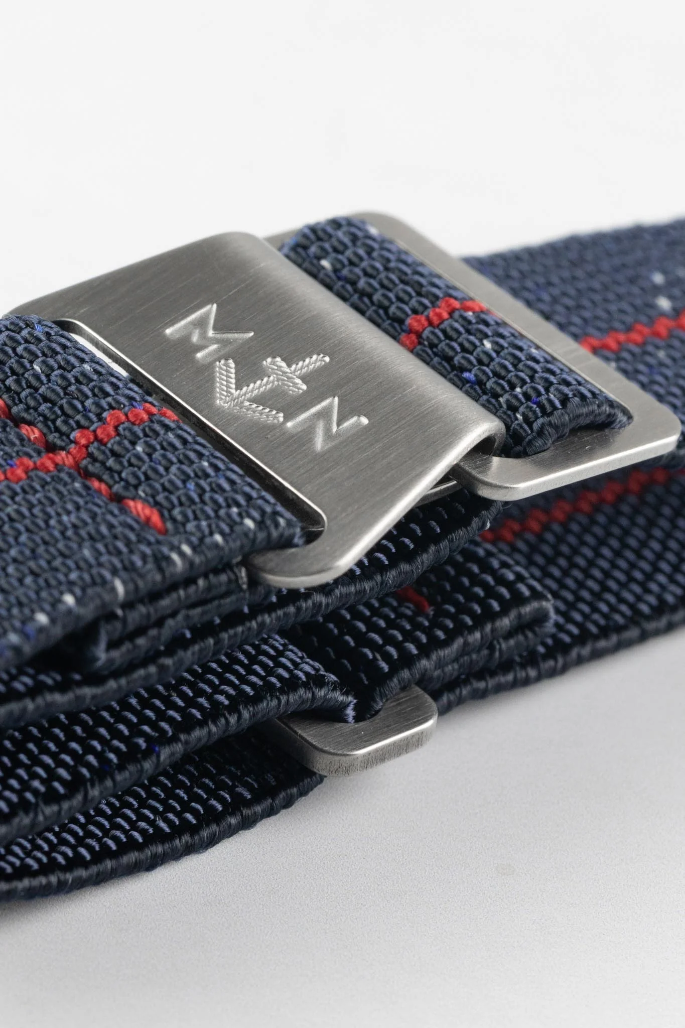 Erika's Originals INDIGO DENIM MN™ Strap with RED Centerline - BRUSHED Hardware - Image 5