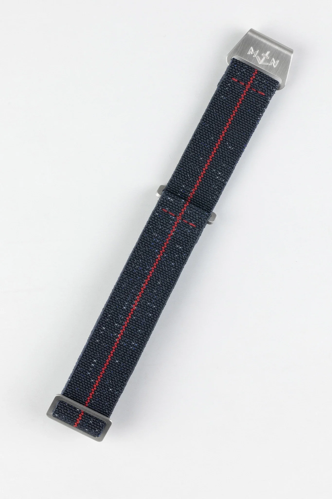 Erika's Originals INDIGO DENIM MN™ Strap with RED Centerline - BRUSHED Hardware - Image 6