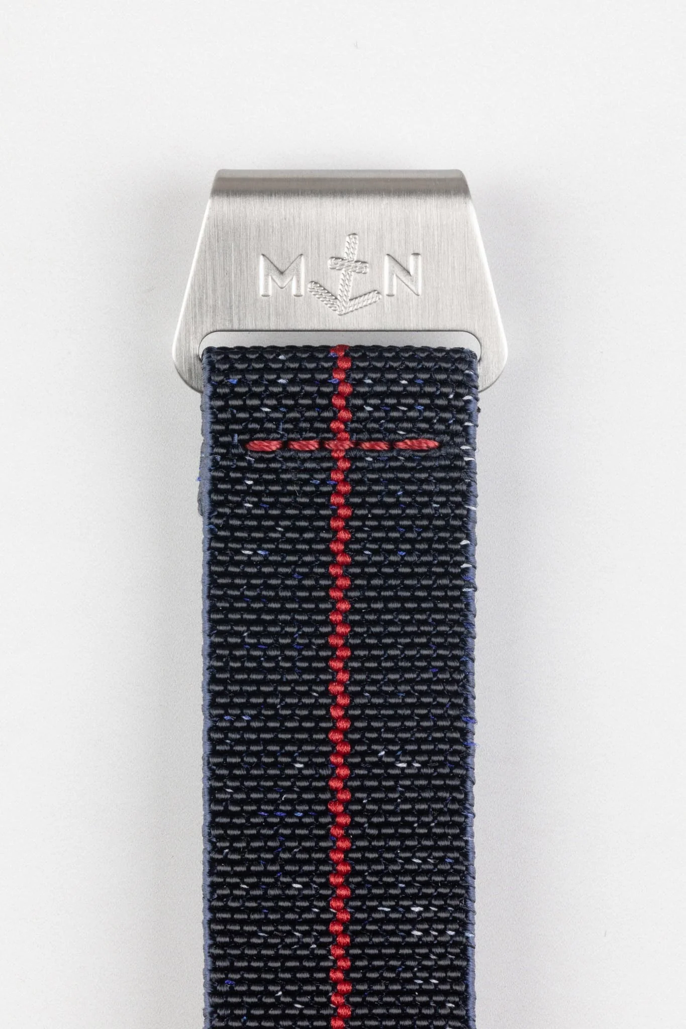 Erika's Originals INDIGO DENIM MN™ Strap with RED Centerline - BRUSHED Hardware - Image 8