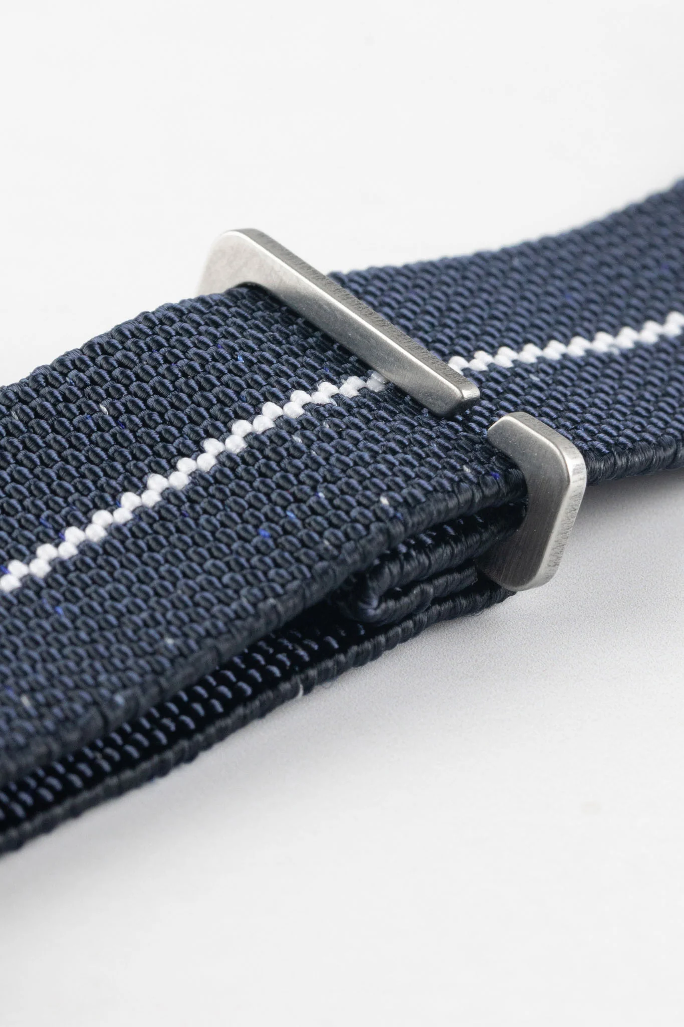 Erika's Originals INDIGO DENIM MN™ Strap with WHITE Centerline - BRUSHED Hardware - Image 7