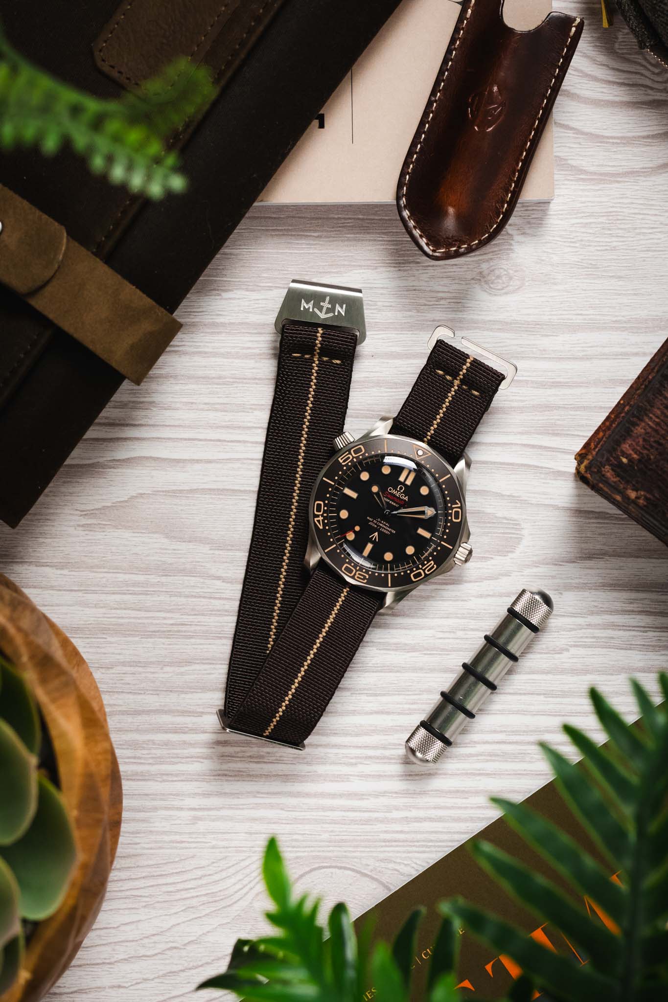 Erika's Originals HAVANA MN™ Strap with MOKKA Centerline - BRUSHED Hardware - Image 9
