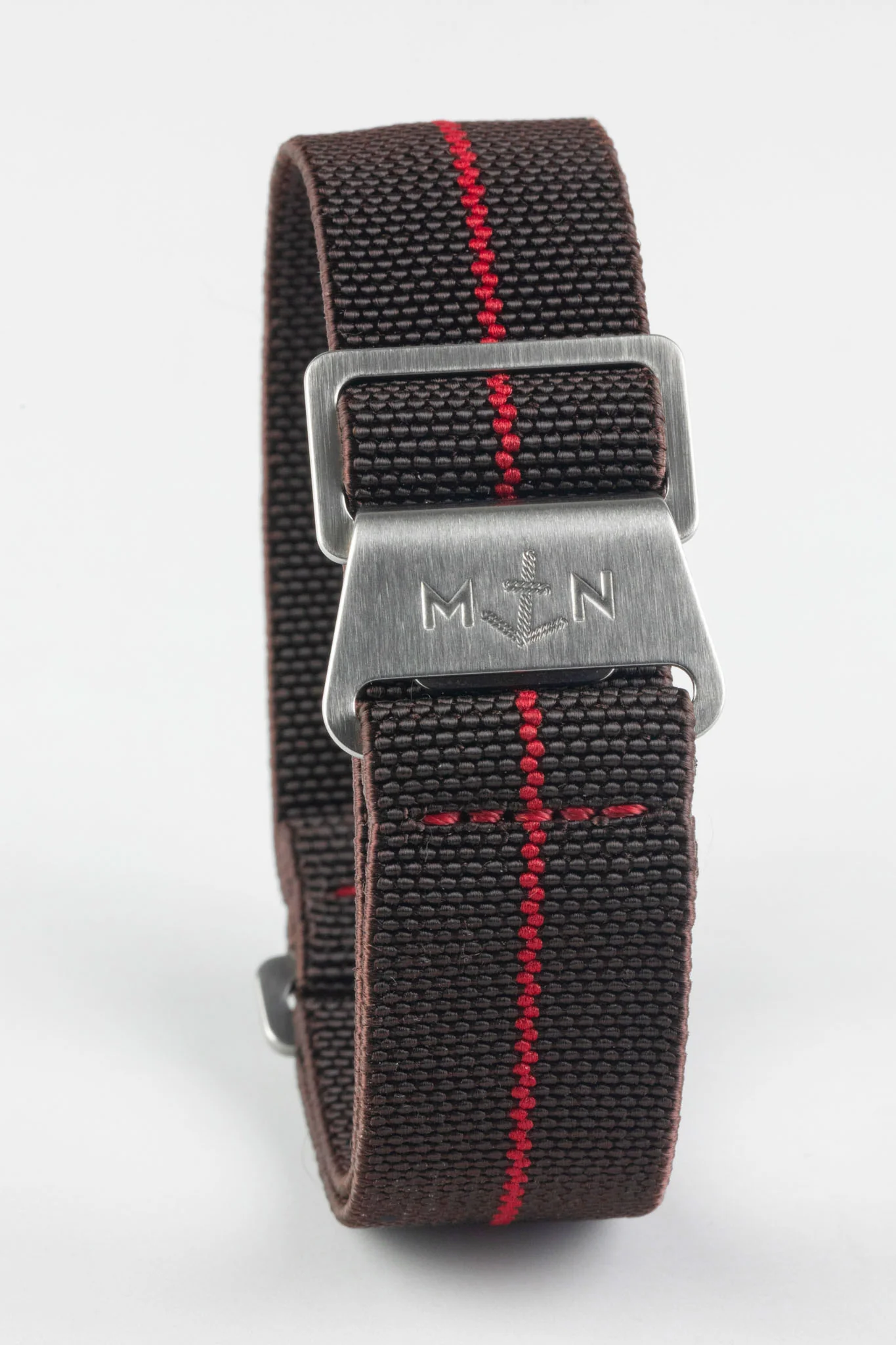 Erika's Originals HAVANA MN™ Strap with RED Centerline - BRUSHED Hardware - Image 5