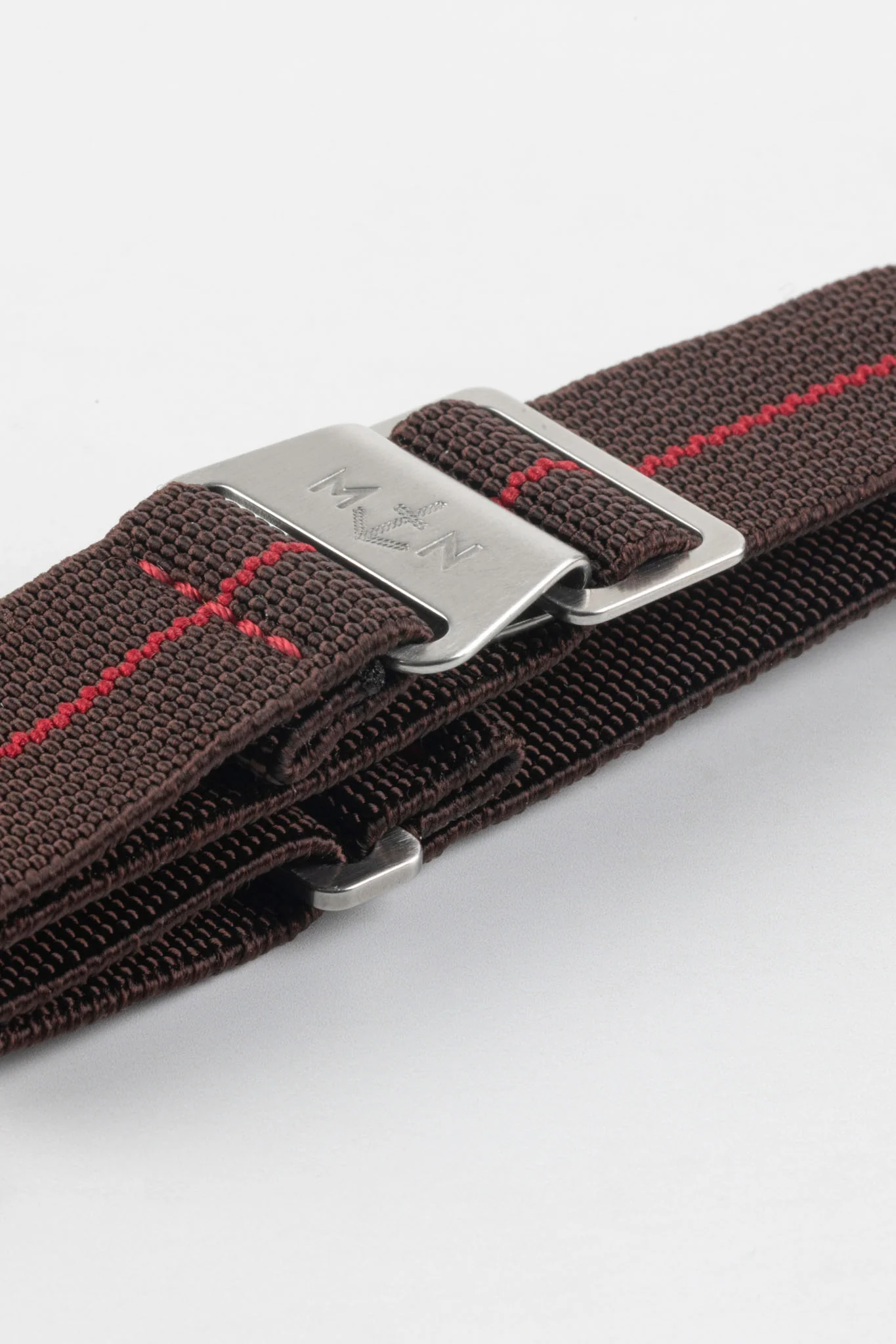 Erika's Originals HAVANA MN™ Strap with RED Centerline - BRUSHED Hardware - Image 6