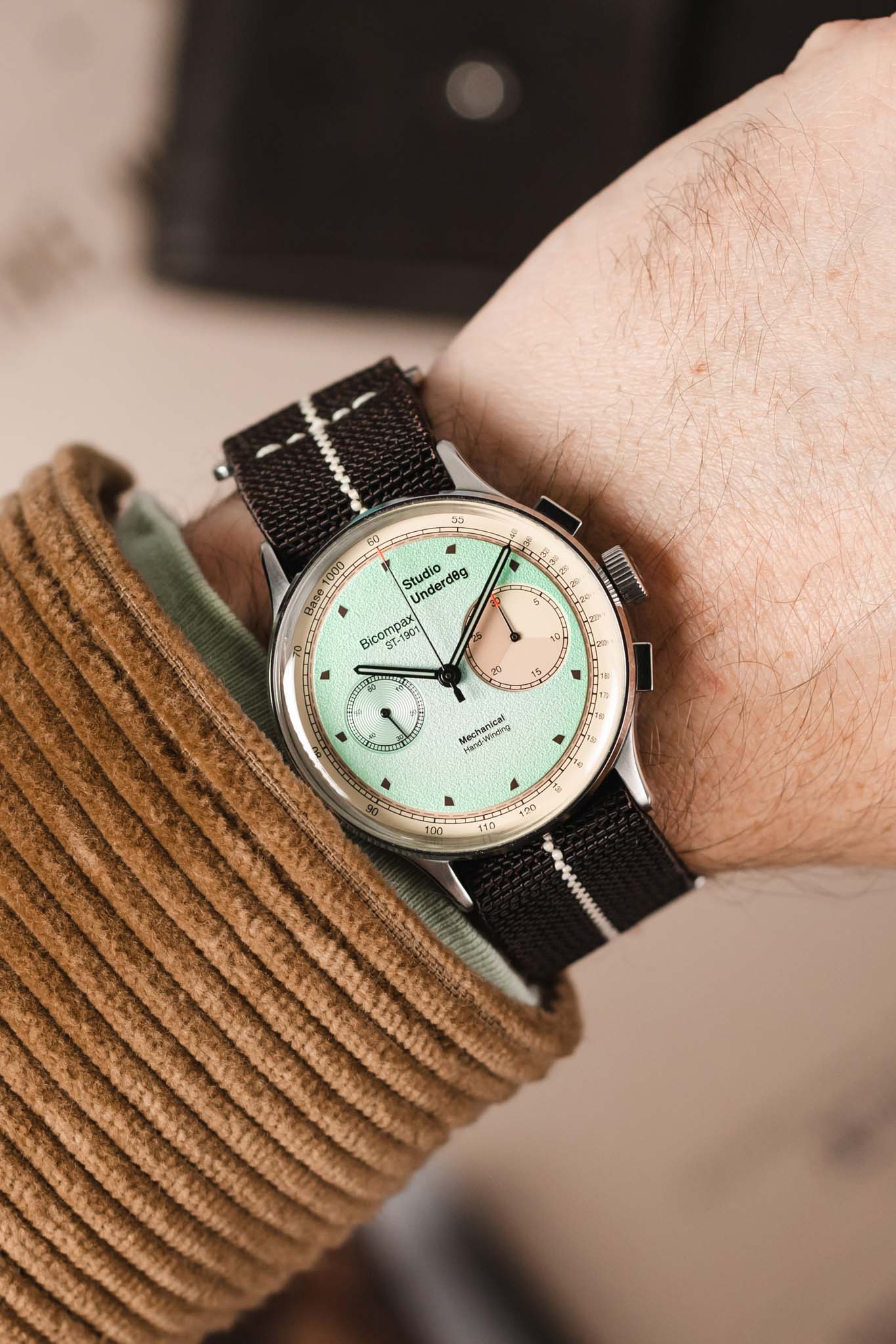 Erika's Originals HAVANA MN™ Strap with SAND Centerline - BRUSHED Hardware - Image 2