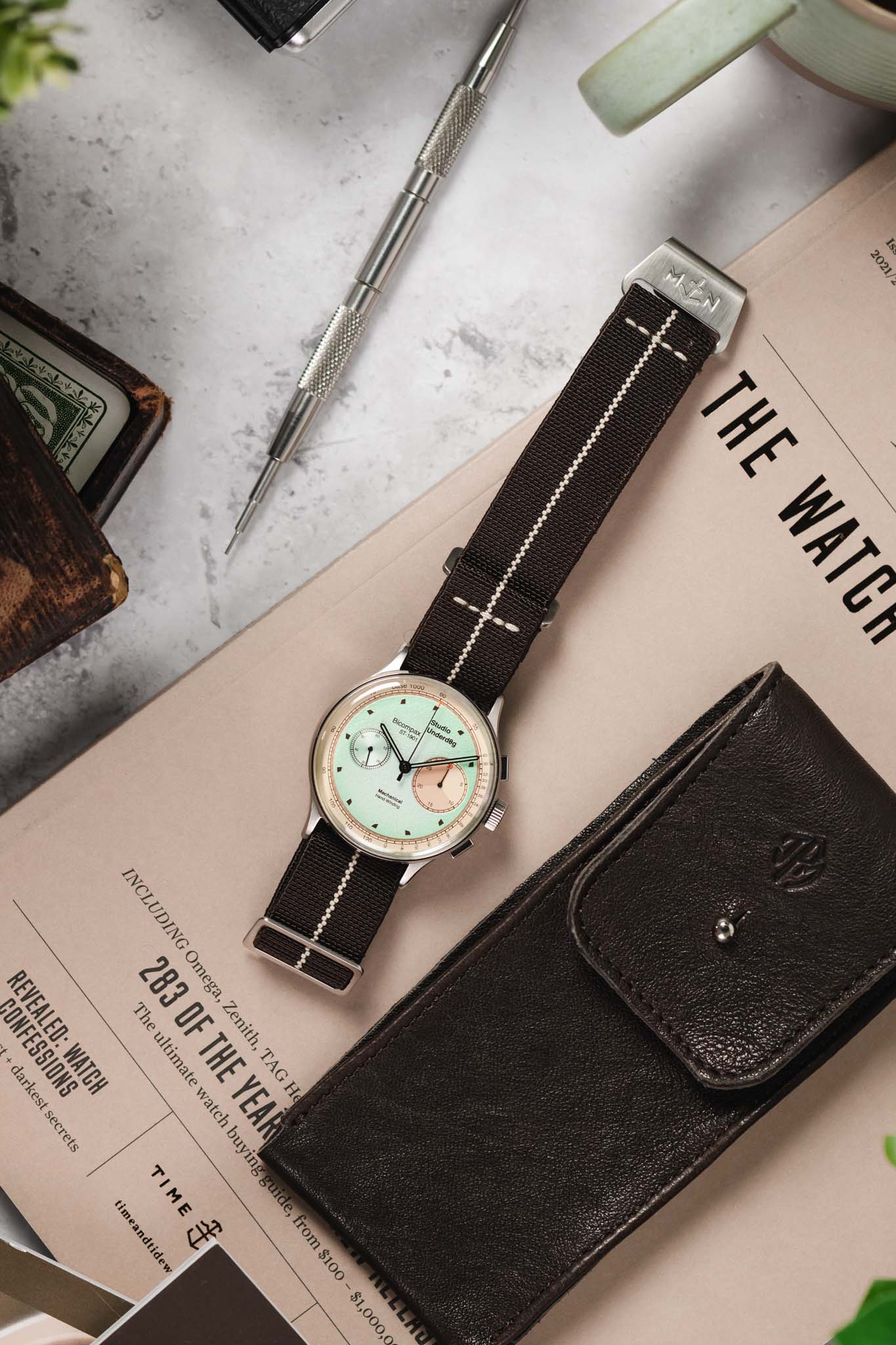 Erika's Originals HAVANA MN™ Strap with SAND Centerline - BRUSHED Hardware - Image 9