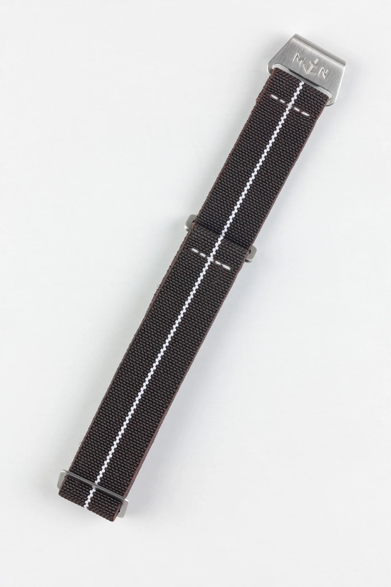 Erika's Originals HAVANA MN™ Strap with WHITE Centerline - BRUSHED Hardware - Image 3