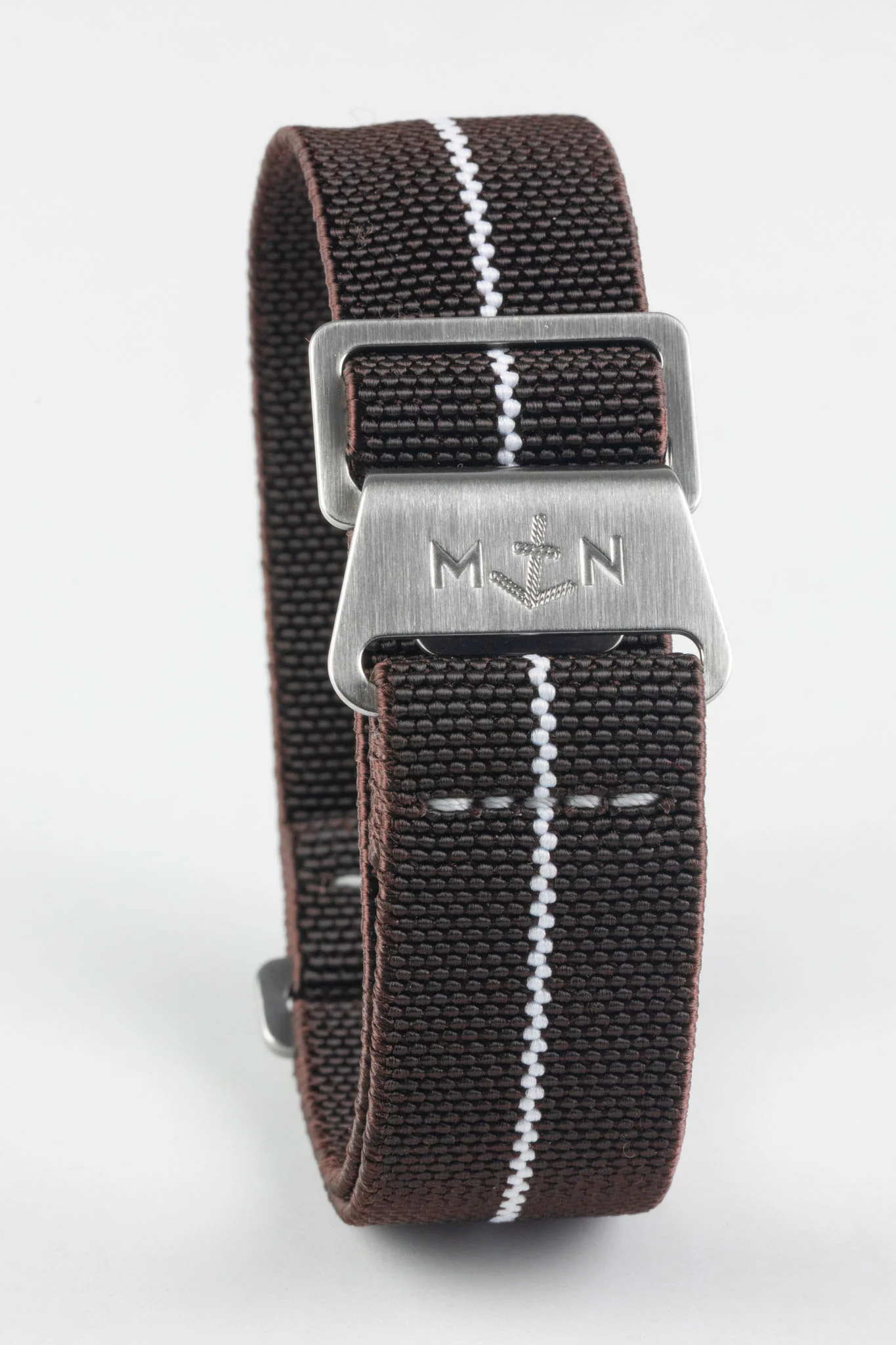 Erika's Originals HAVANA MN™ Strap with WHITE Centerline - BRUSHED Hardware - Image 5