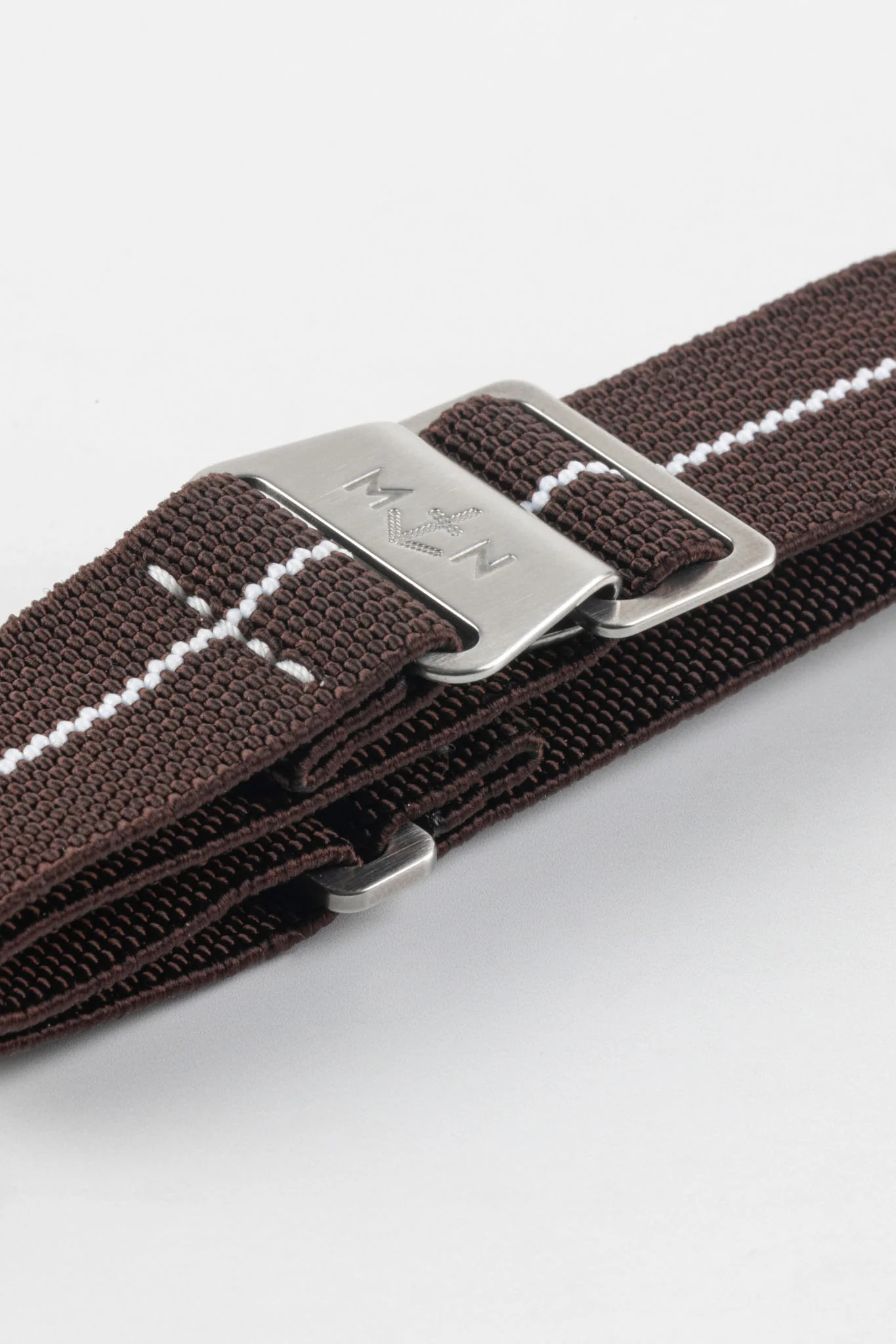 Erika's Originals HAVANA MN™ Strap with WHITE Centerline - BRUSHED Hardware - Image 6