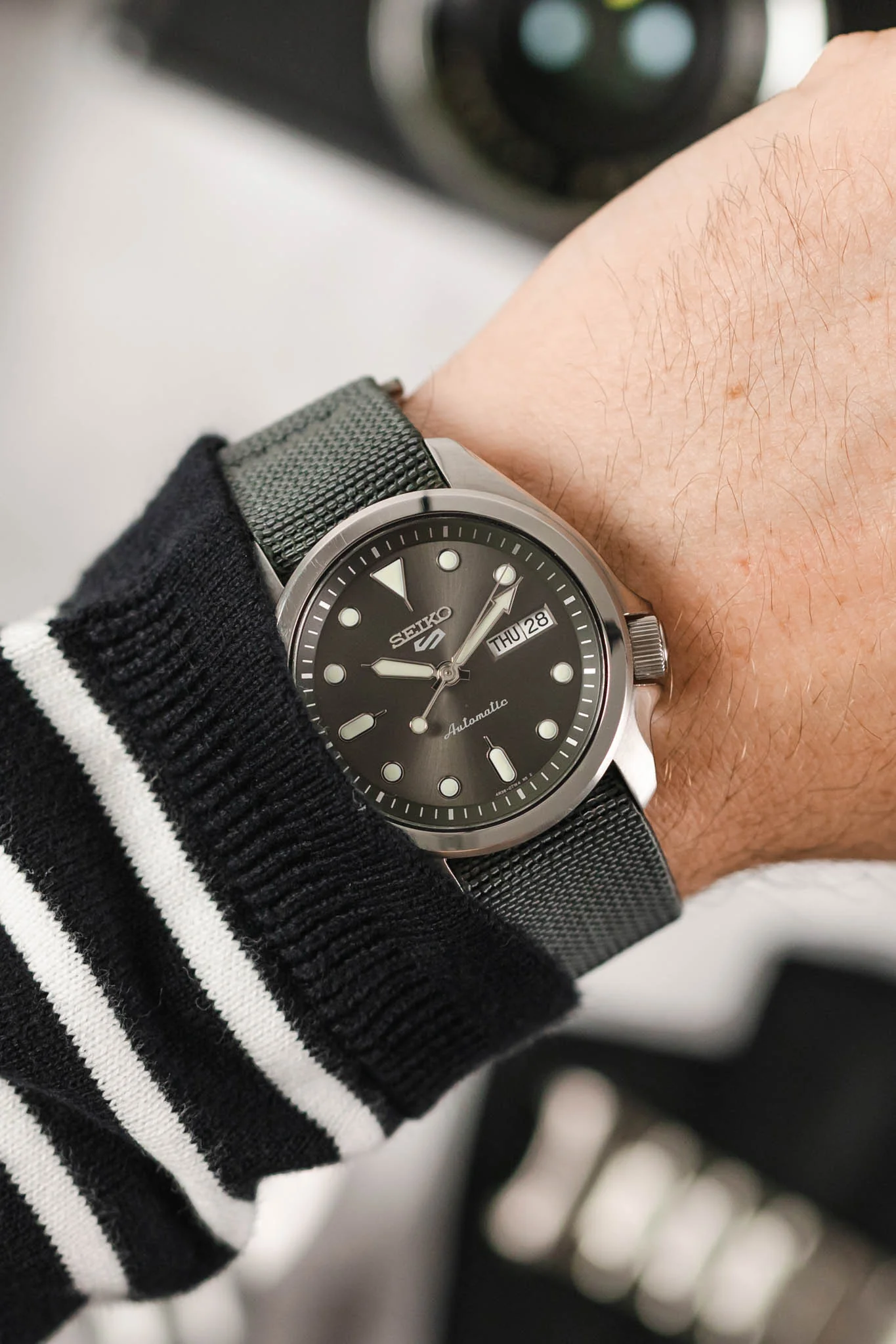 Erika's Originals MIRAGE MN™ Strap in FULL GREY - BRUSHED Hardware - Image 2