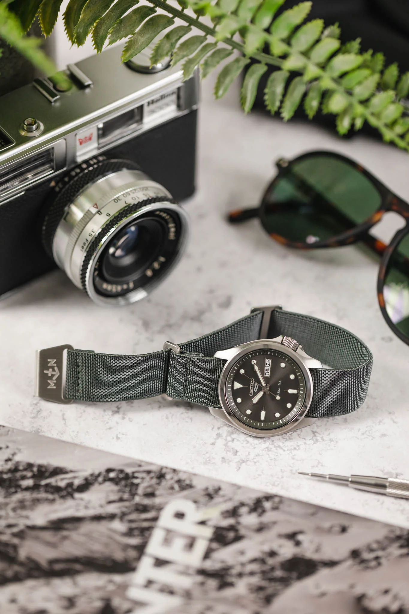Erika's Originals MIRAGE MN™ Strap in FULL GREY - BRUSHED Hardware - Image 4