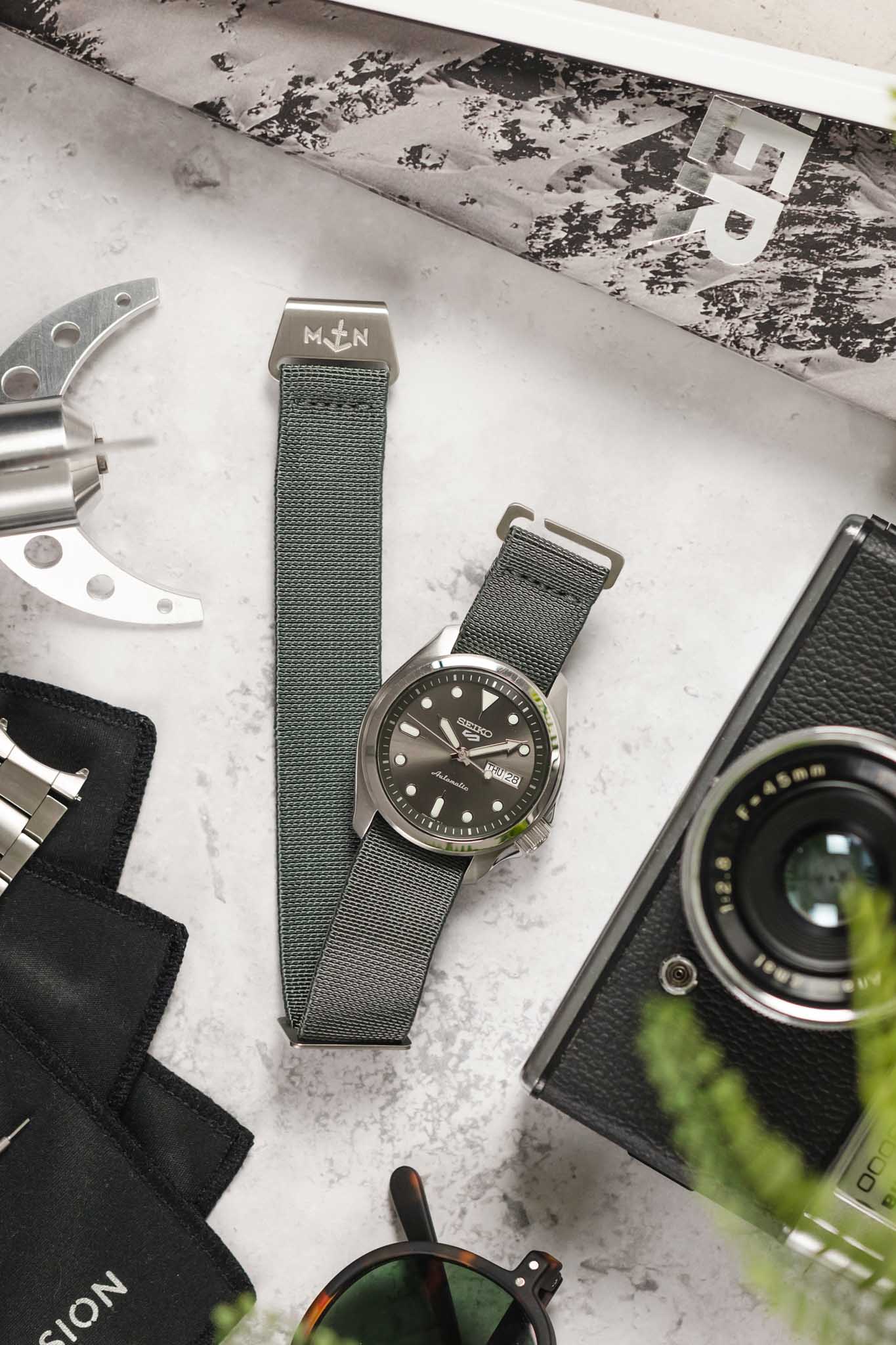 Erika's Originals MIRAGE MN™ Strap in FULL GREY - BRUSHED Hardware - Image 8