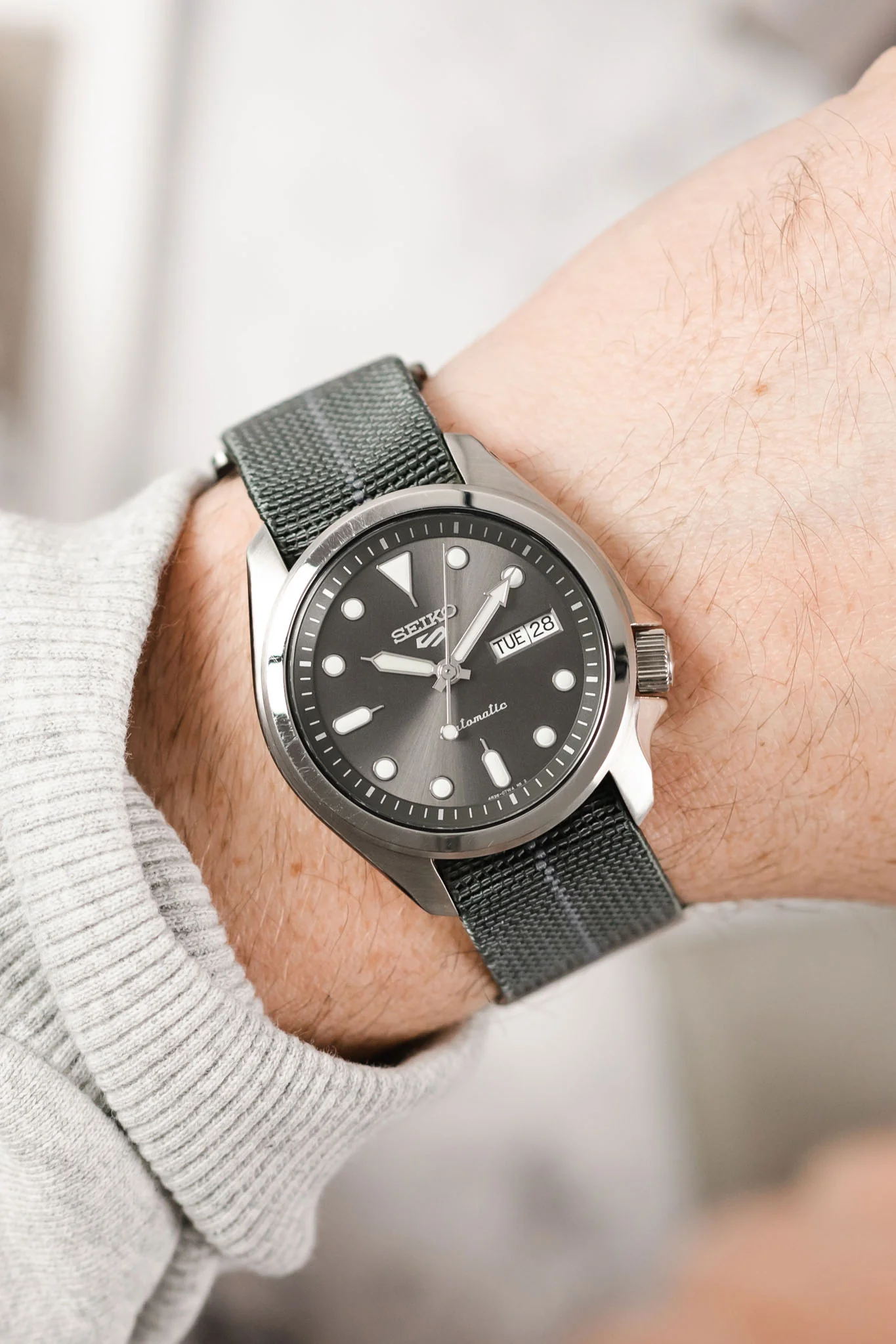 Erika's Originals MIRAGE MN™ Strap in TWO-TONE GREY - BRUSHED Hardware - Image 2