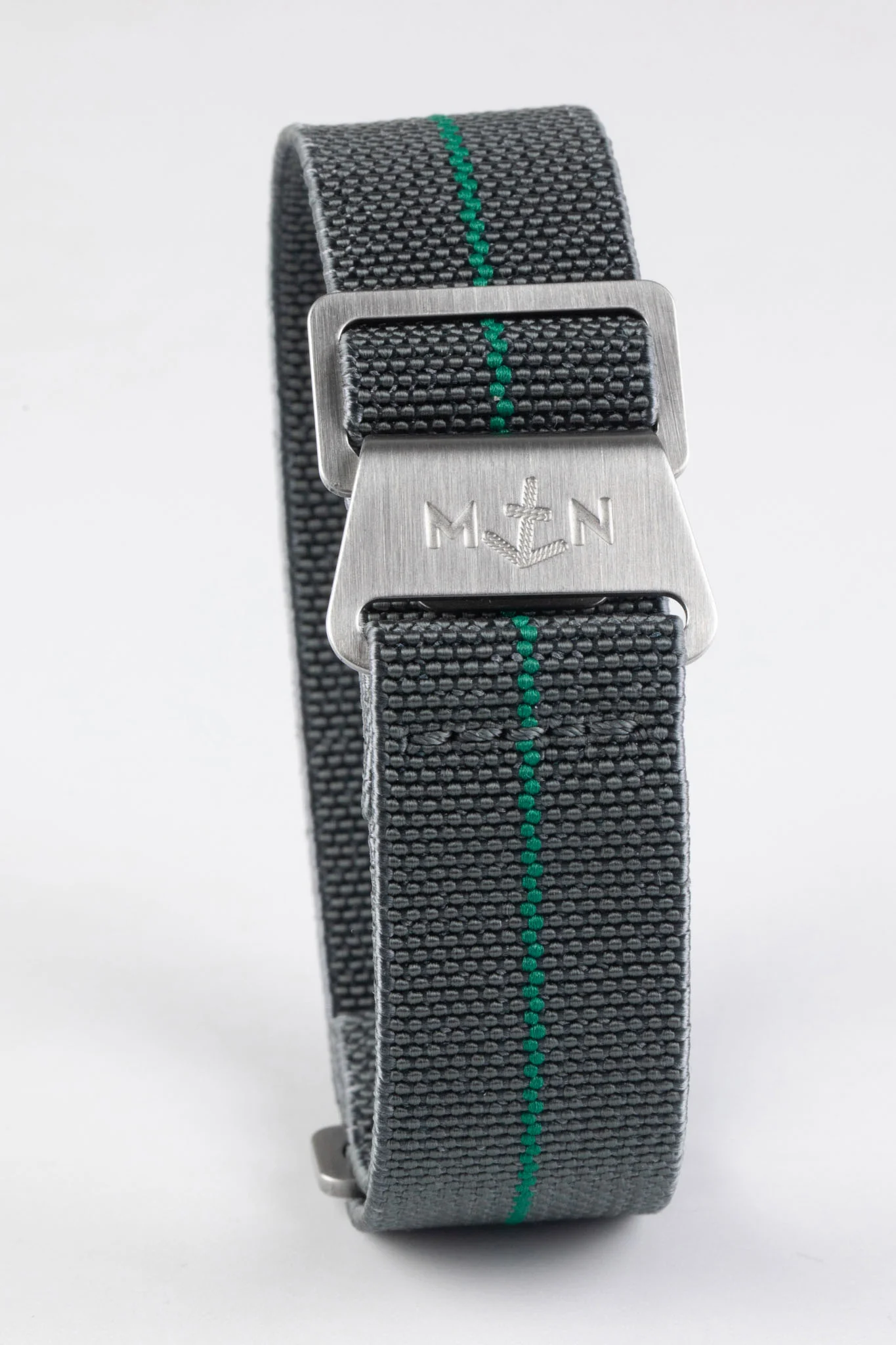 Erika's Originals MIRAGE MN™ Strap with GREEN Centerline - BRUSHED Hardware - Image 3