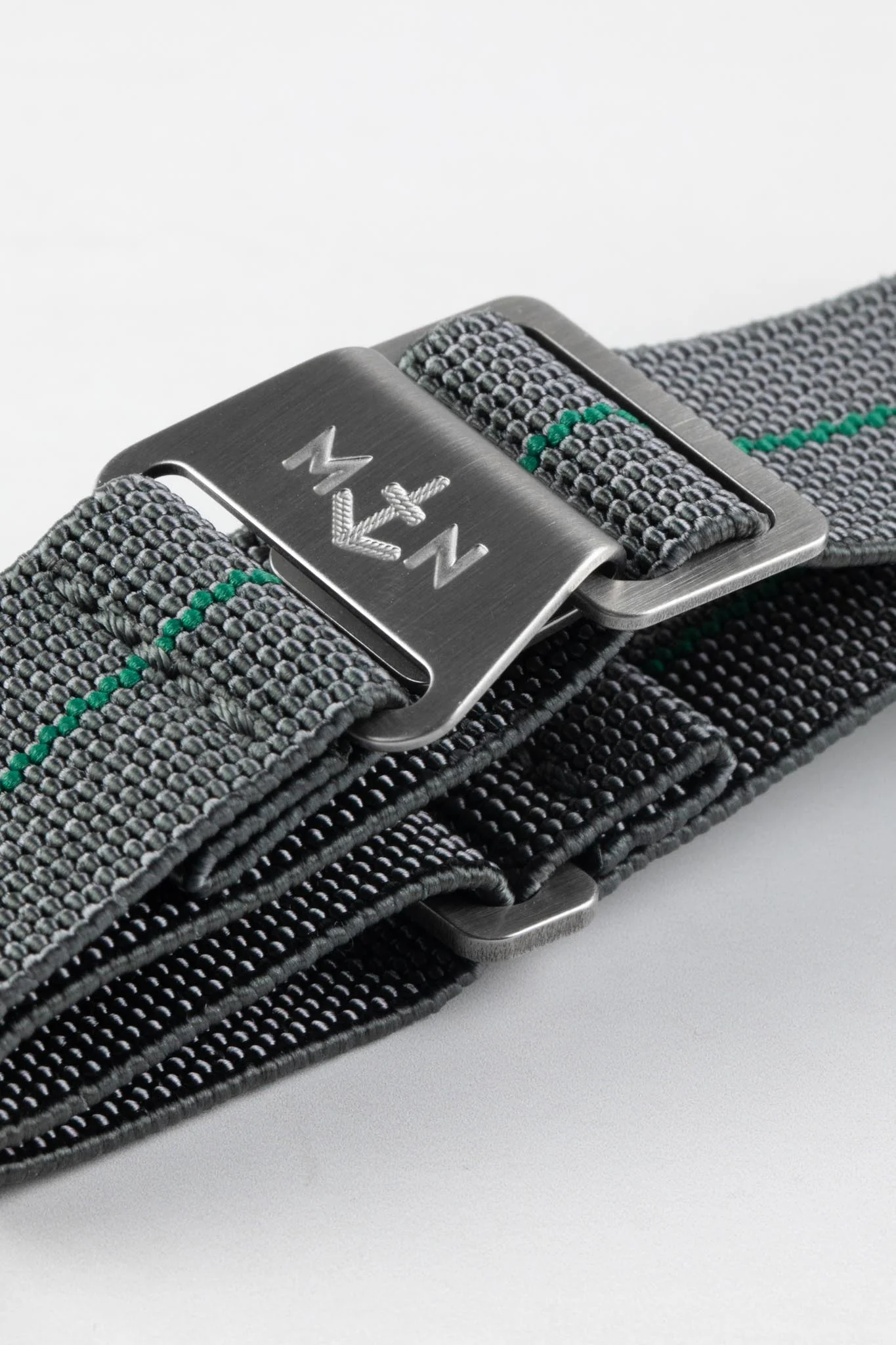 Erika's Originals MIRAGE MN™ Strap with GREEN Centerline - BRUSHED Hardware - Image 6