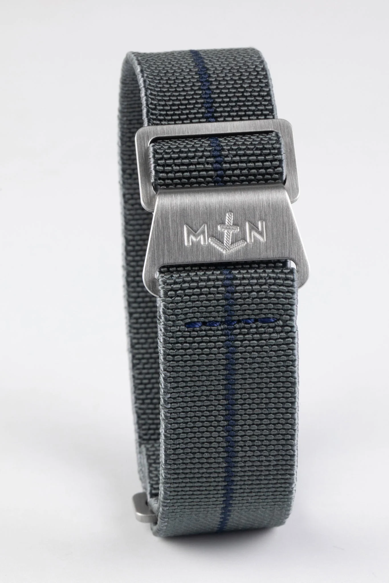 Erika's Originals MIRAGE MN™ Strap with NAVY BLUE Centerline - BRUSHED Hardware - Image 3
