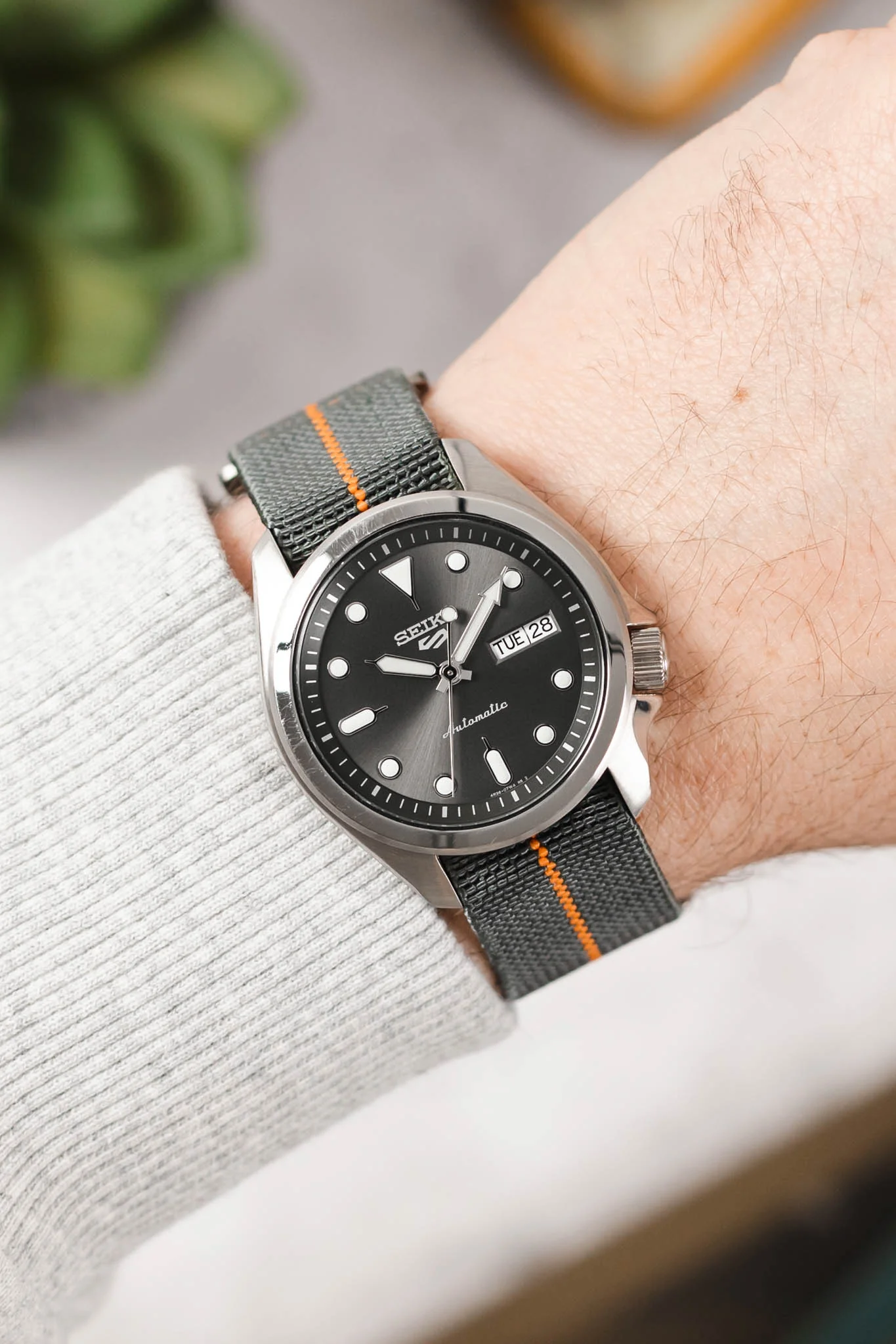 Erika's Originals MIRAGE MN™ Strap with ORANGE Centerline - BRUSHED Hardware - Image 2