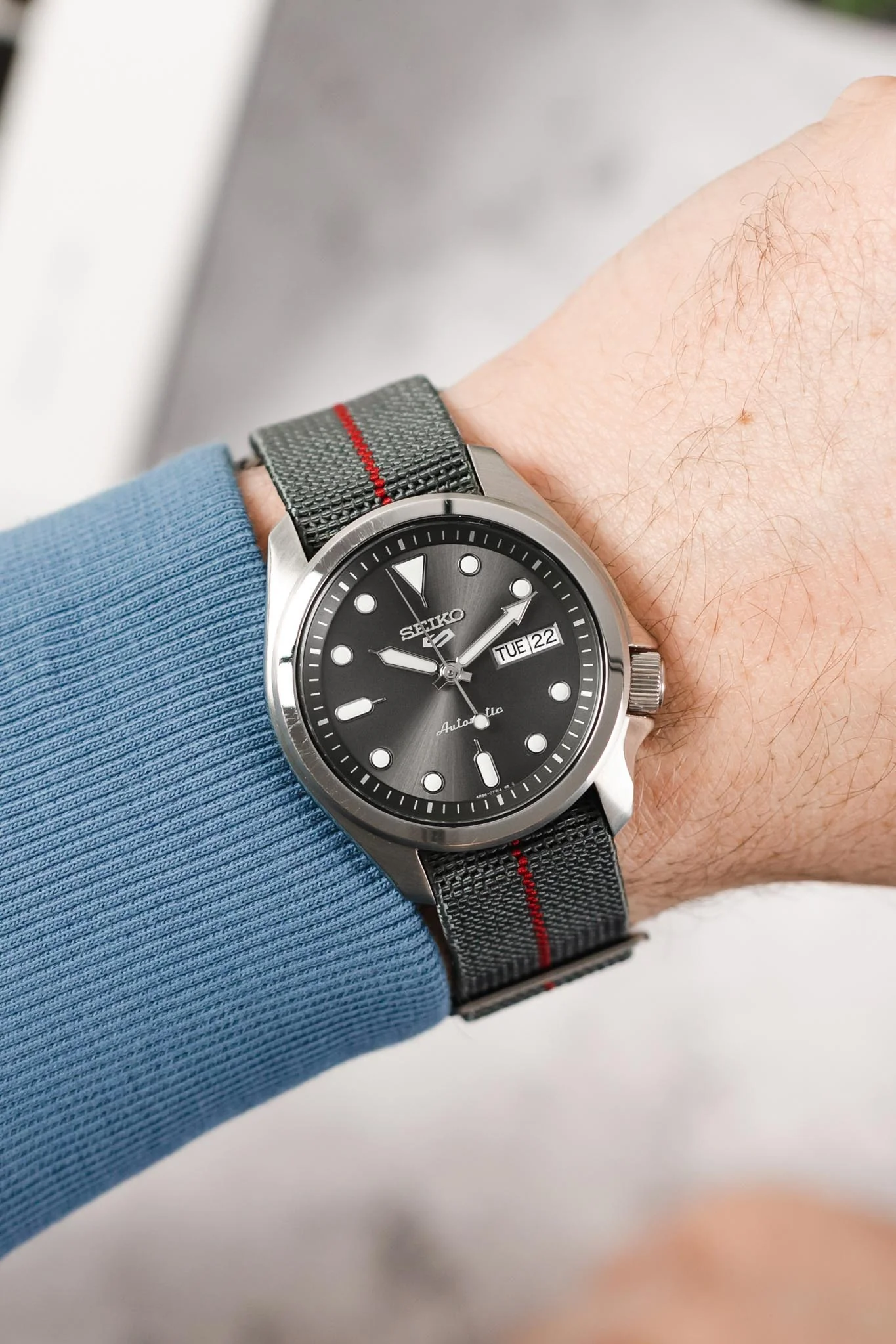 Erika's Originals MIRAGE MN™ Strap with RED Centerline - BRUSHED Hardware - Image 2