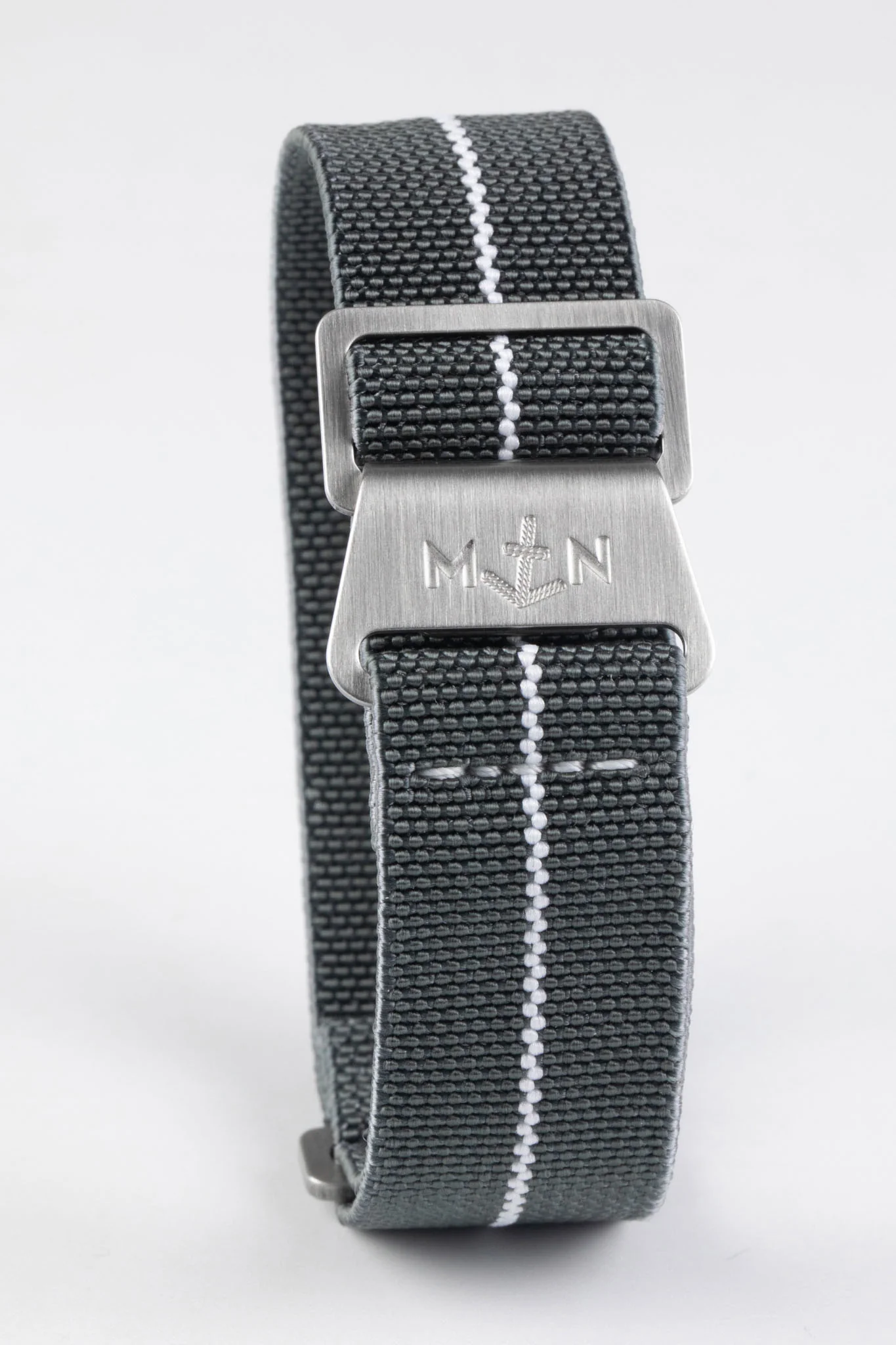 Erika's Originals MIRAGE MN™ Strap with WHITE Centerline - BRUSHED Hardware - Image 3
