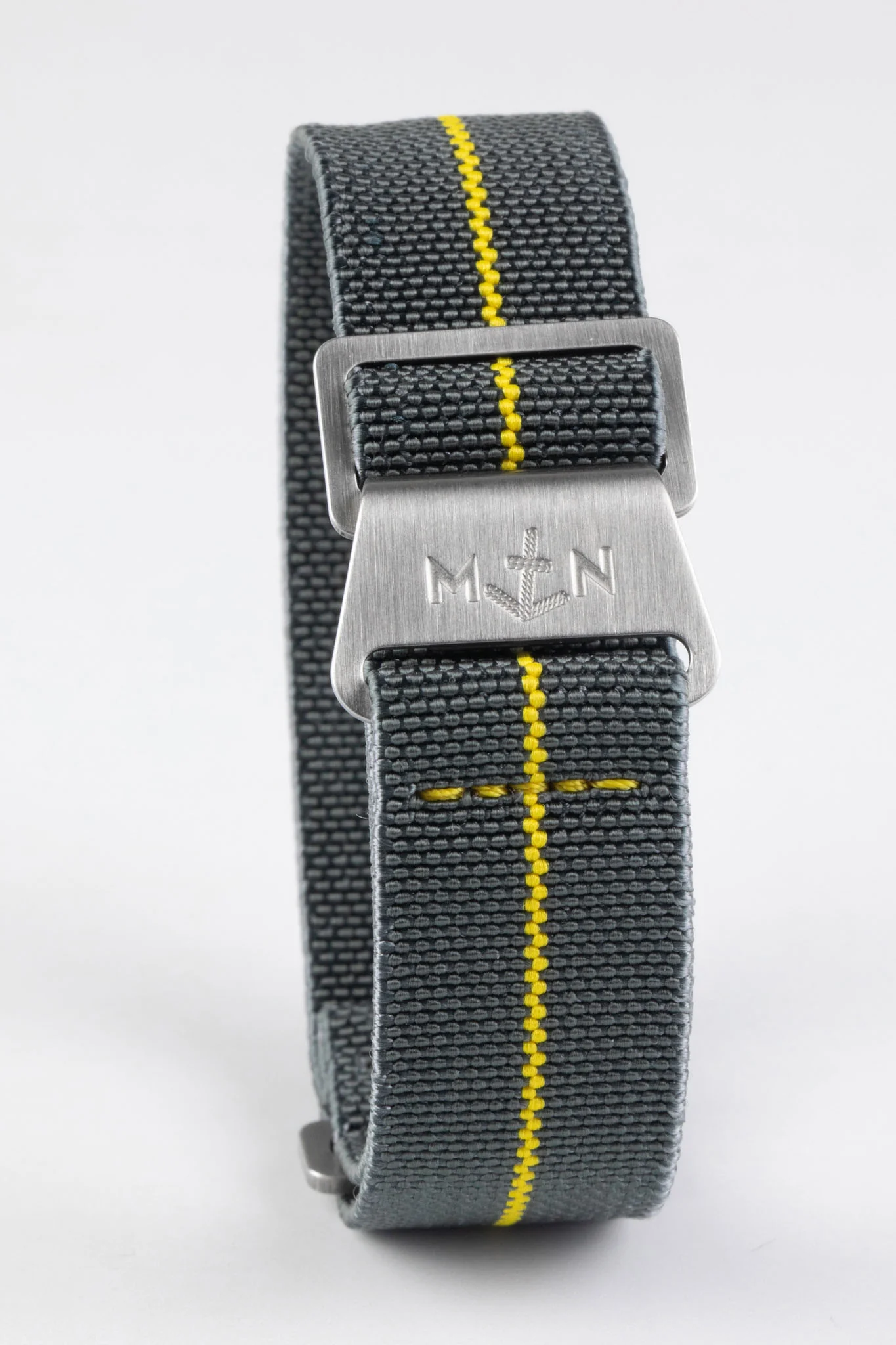 Erika's Originals MIRAGE MN™ Strap with YELLOW Centerline - BRUSHED Hardware - Image 3