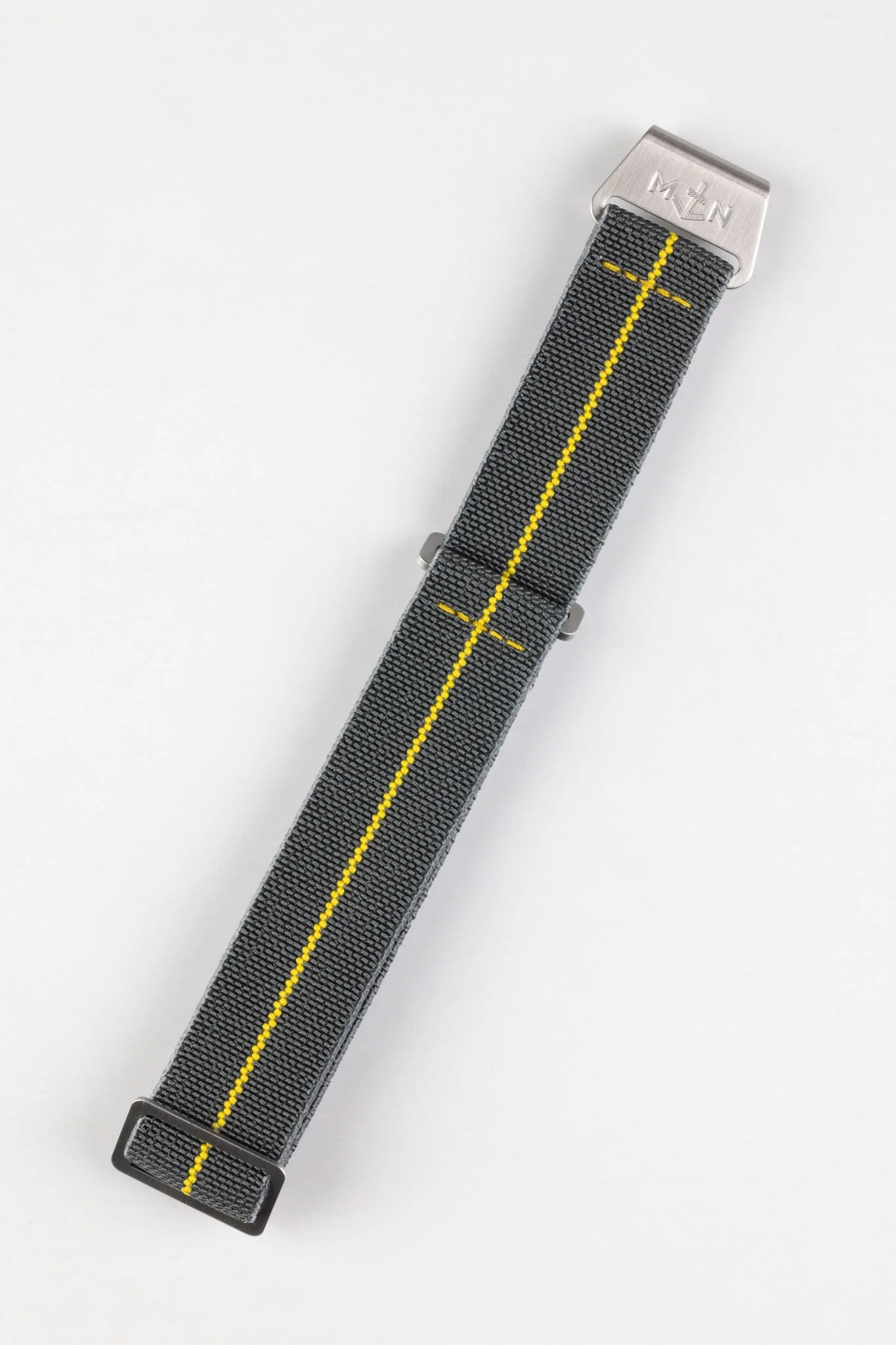 Erika's Originals MIRAGE MN™ Strap with YELLOW Centerline - BRUSHED Hardware - Image 5