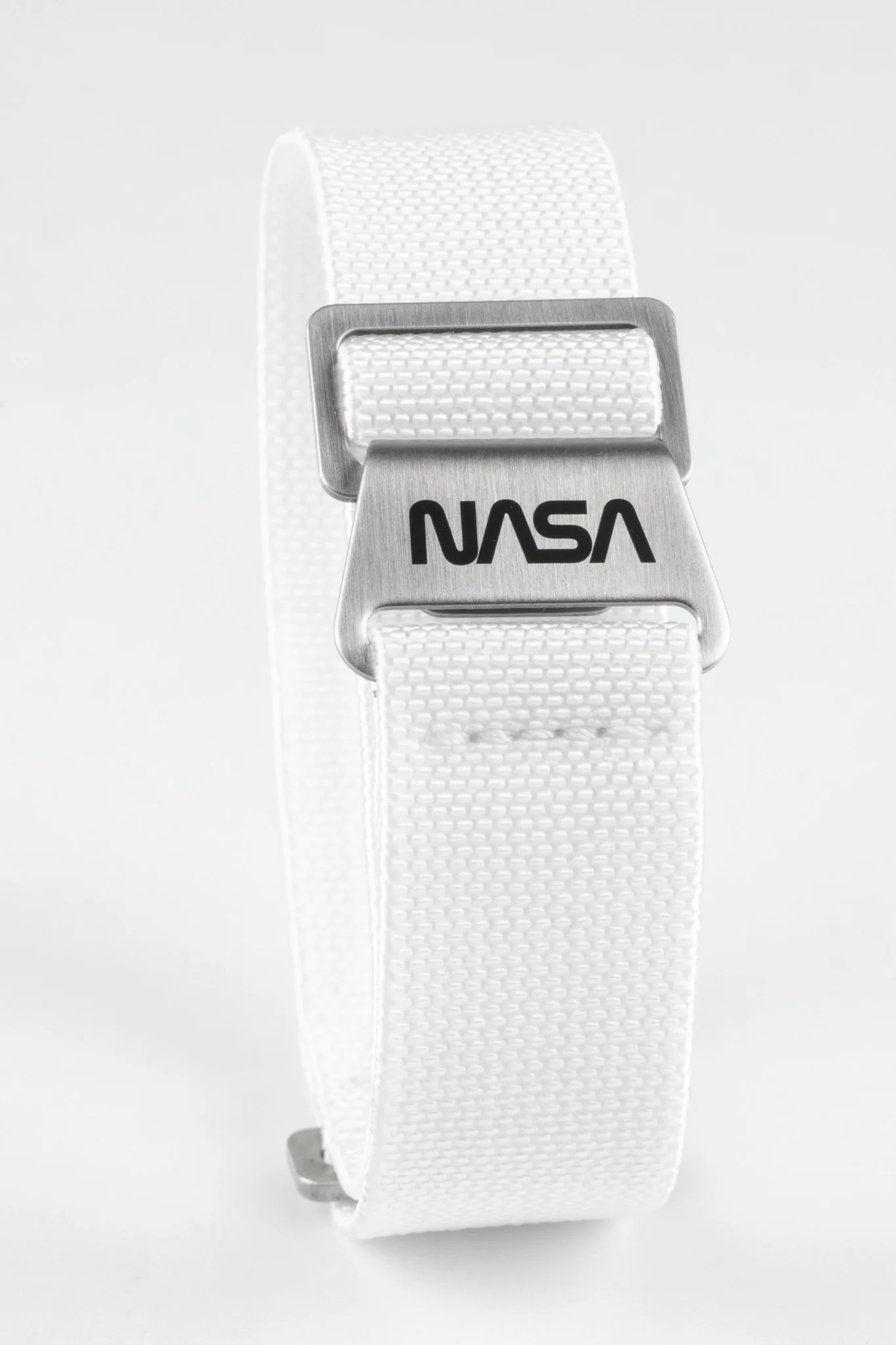 Erika's Originals NASA MN™ Watch Strap in FULL WHITE with BRUSHED Hardware - Image 3