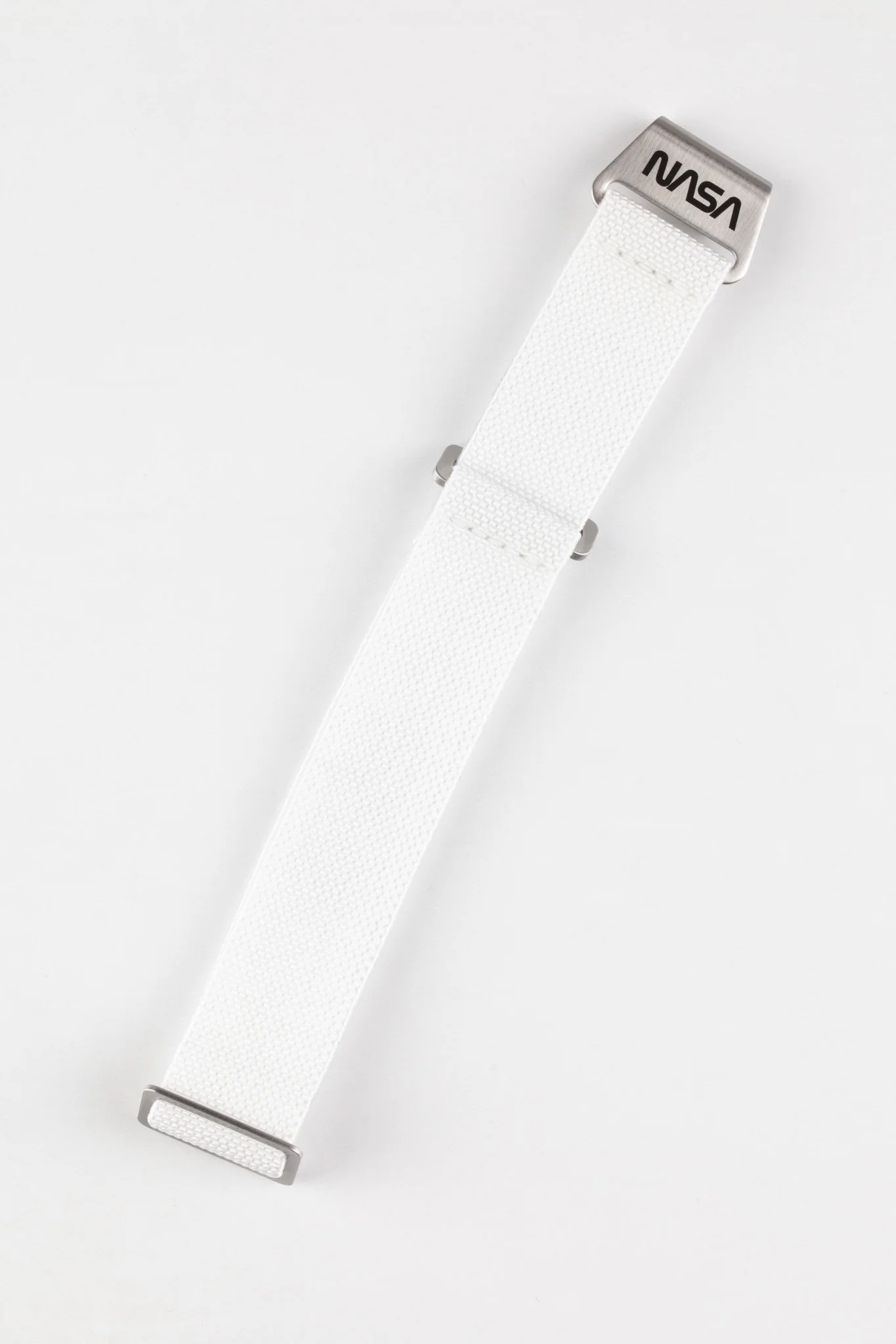 Erika's Originals NASA MN™ Watch Strap in FULL WHITE with BRUSHED Hardware - Image 5