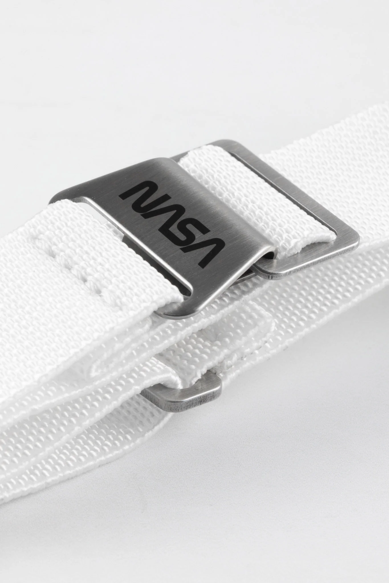 Erika's Originals NASA MN™ Watch Strap in FULL WHITE with BRUSHED Hardware - Image 7
