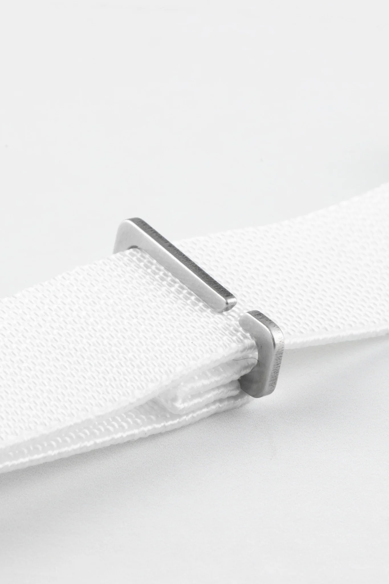Erika's Originals NASA MN™ Watch Strap in FULL WHITE with BRUSHED Hardware - Image 8