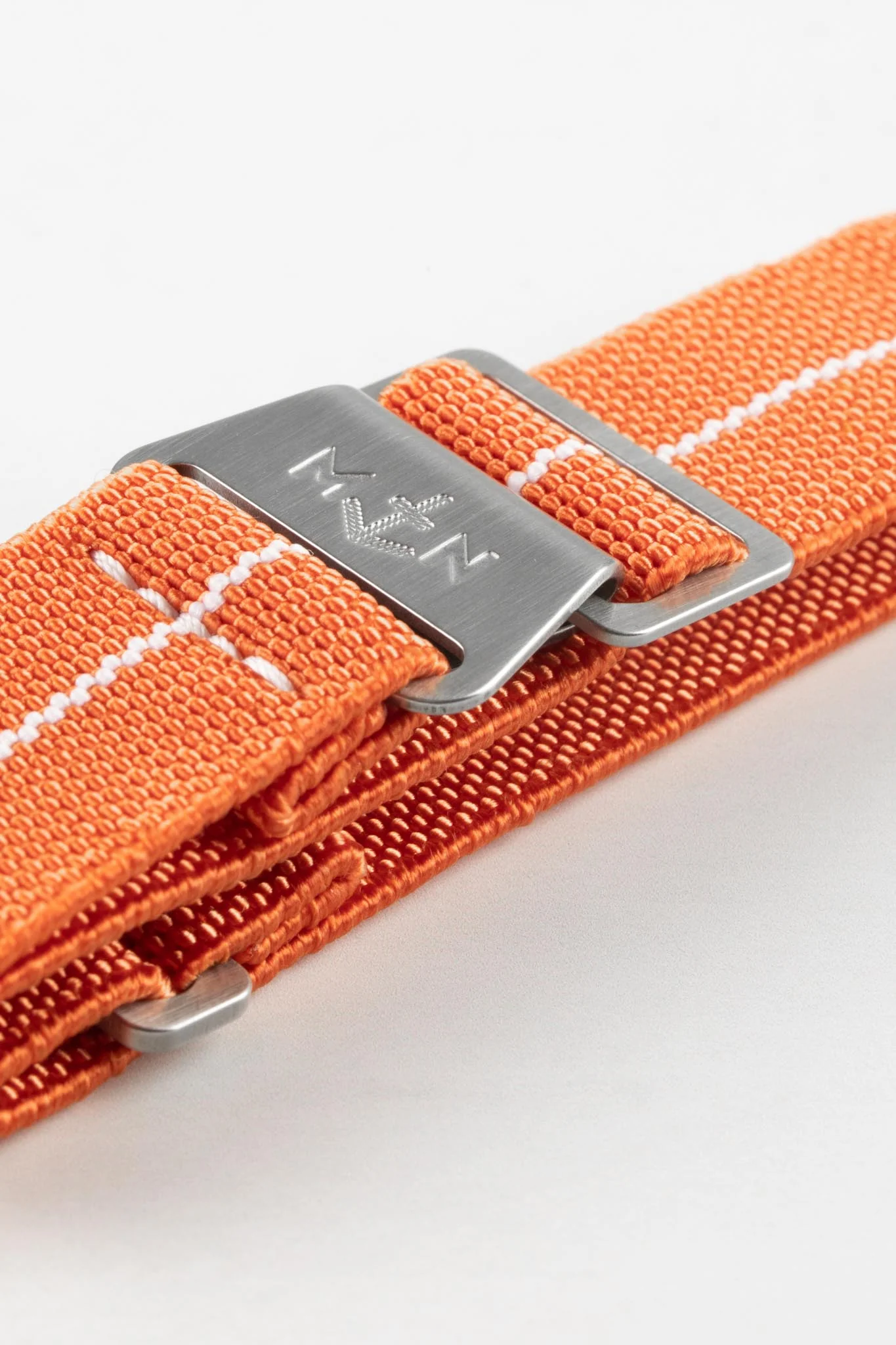 Erika's Originals ORANGE MN™ Strap with WHITE Centerline - BRUSHED Hardware - Image 5
