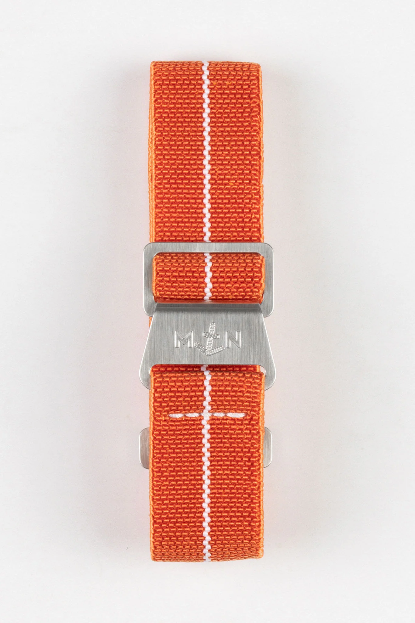 Erika's Originals ORANGE MN™ Strap with WHITE Centerline - BRUSHED Hardware - Image 9