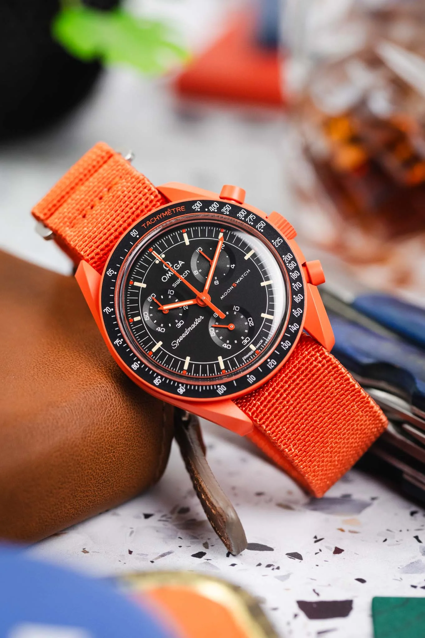 Erika's Originals ORANGE MN™ Strap in FULL ORANGE - BRUSHED Hardware - Image 4