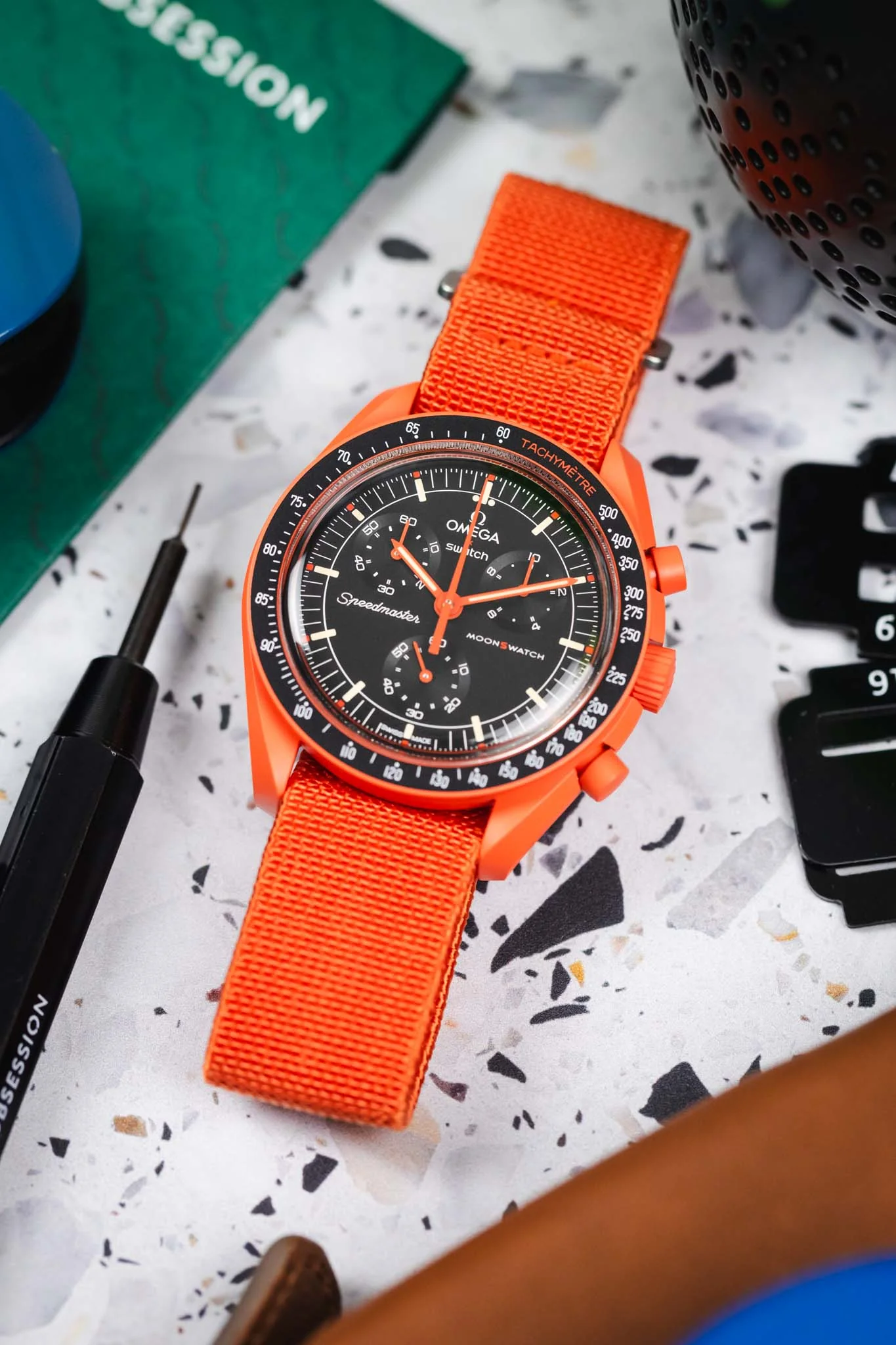 Erika's Originals ORANGE MN™ Strap in FULL ORANGE - BRUSHED Hardware - Image 6