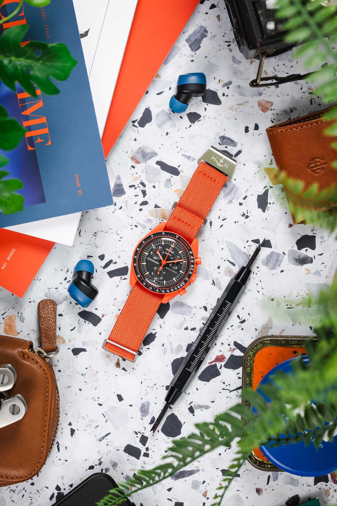 Erika's Originals ORANGE MN™ Strap in FULL ORANGE - BRUSHED Hardware - Image 9