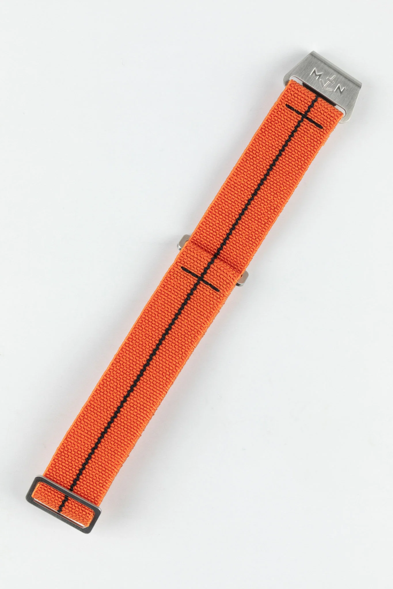 Erika's Originals ORANGE MN™ Strap with BLACK Centerline - BRUSHED Hardware - Image 3
