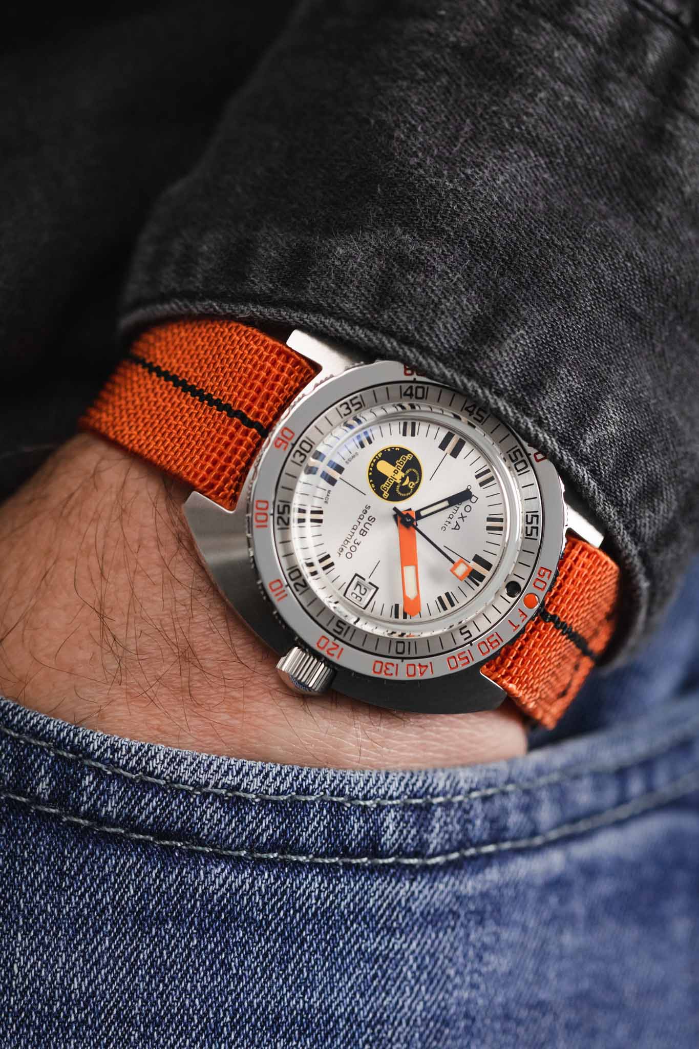 Erika's Originals ORANGE MN™ Strap with BLACK Centerline - BRUSHED Hardware - Image 6